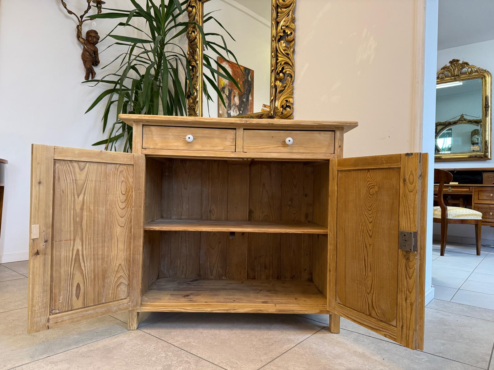 Originale Jugendstil Anrichte Naturholzmöbel Weichholz G2334