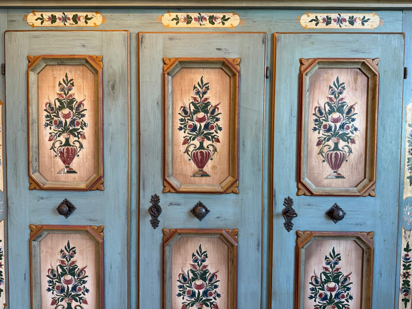 Voglauer Schrank Bauernschrank Anno 1800 Altblau G2041