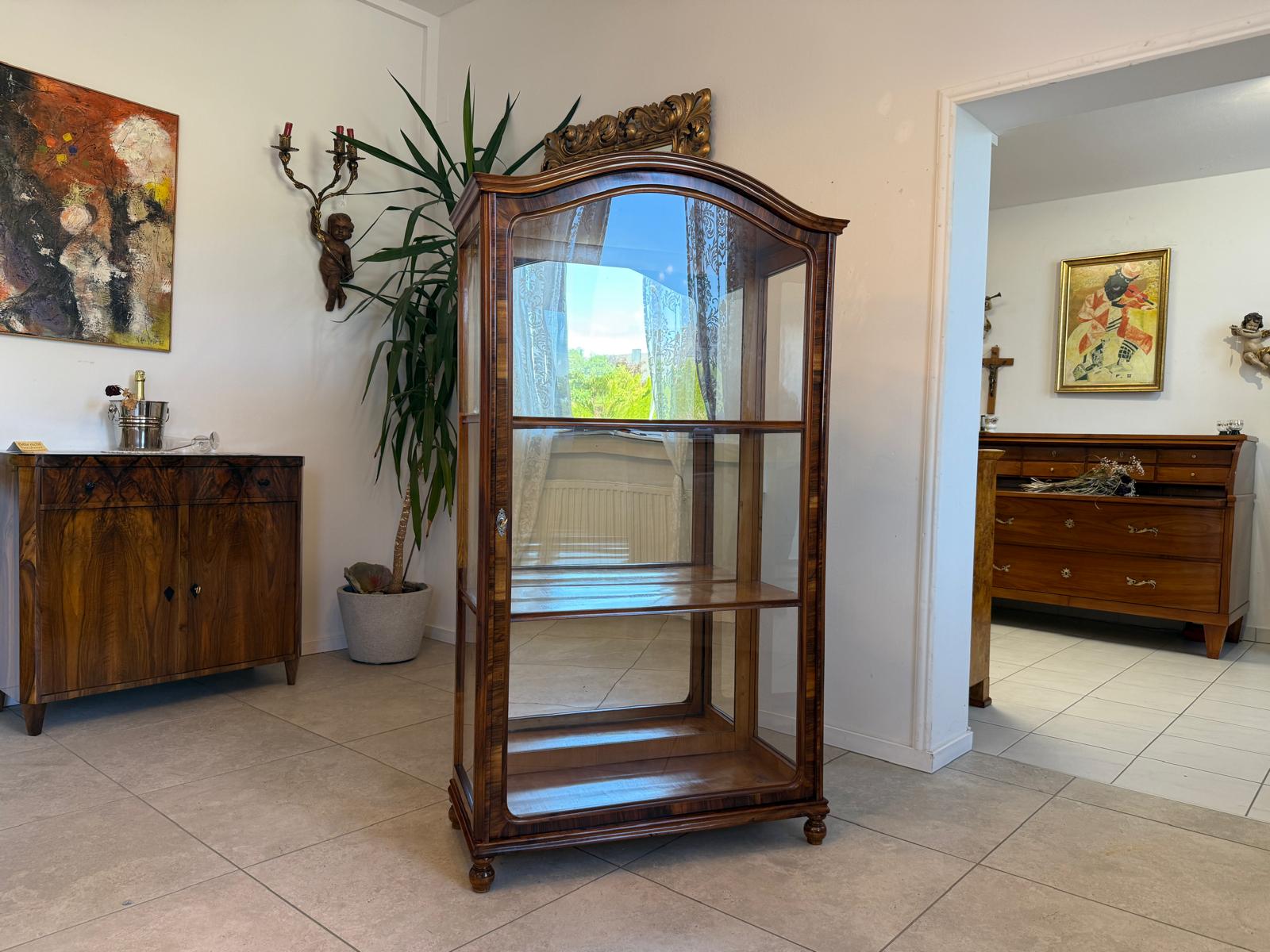 Antiquität Biedermeier Vitrine Bücherschrank Antiquität G1965