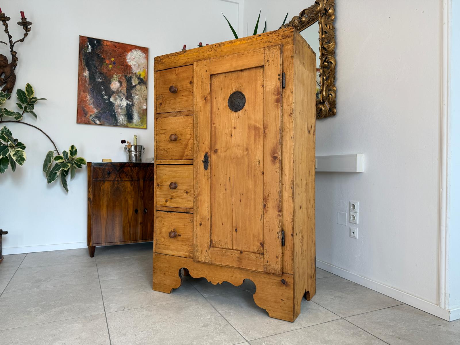 Alter Biedermeier Brotschrank Almerschrank Vorratskasten Kasten G1892