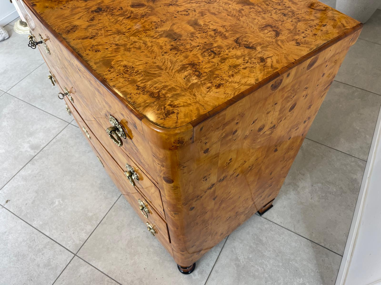 Restaurierte Biedermeier Schreibkommode Sekretär Pappelholz Antiquität G1747