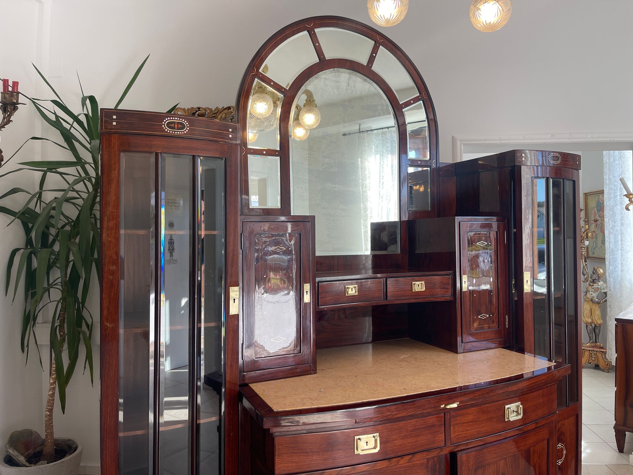 Sale Restauriertes Jugendstil Designerbuffet Bibliotheksschrank Antiquität G1379