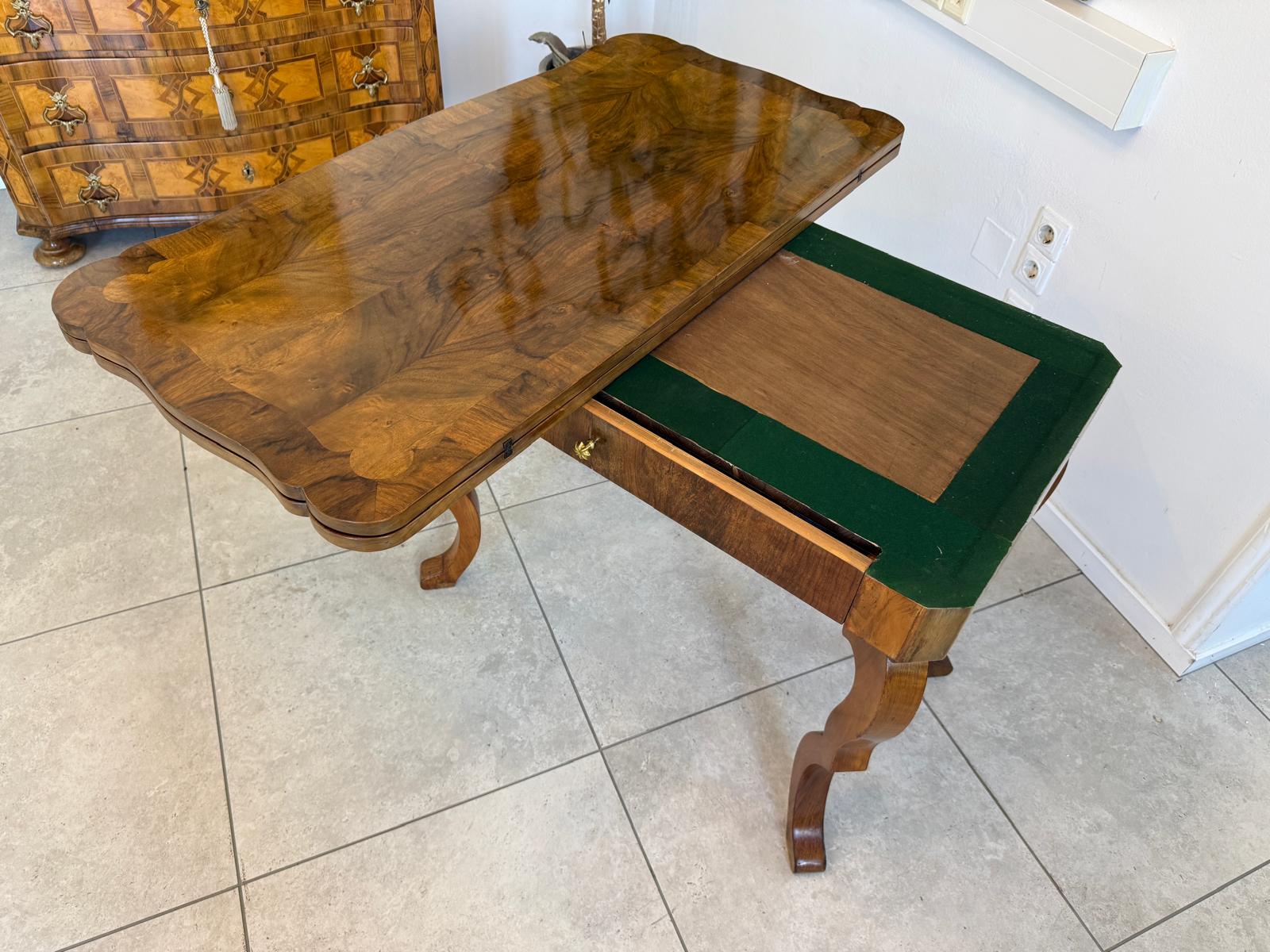 Origialer Spätbiedermeier Spieltisch Schachtisch Konsoltisch D2805