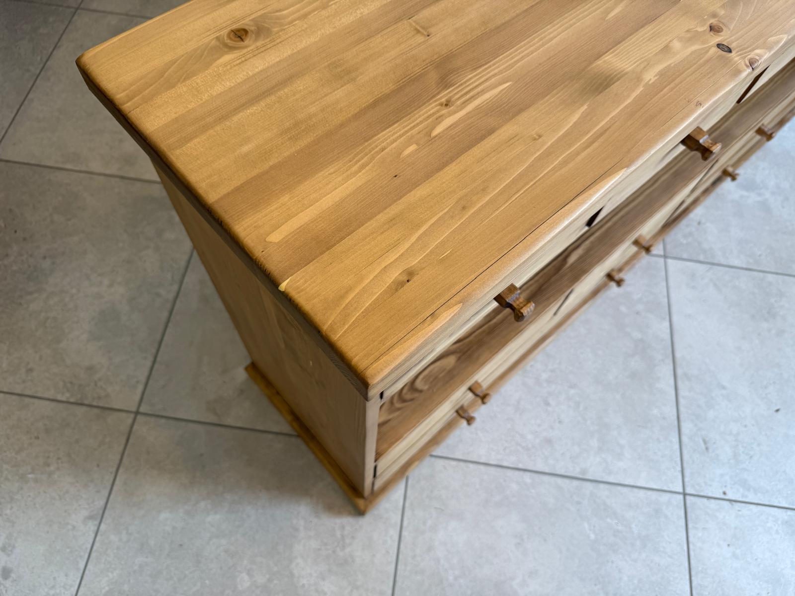 Praktische bäuerliche 12 Laden Kommode Anrichte Sideboard Antik G2070 