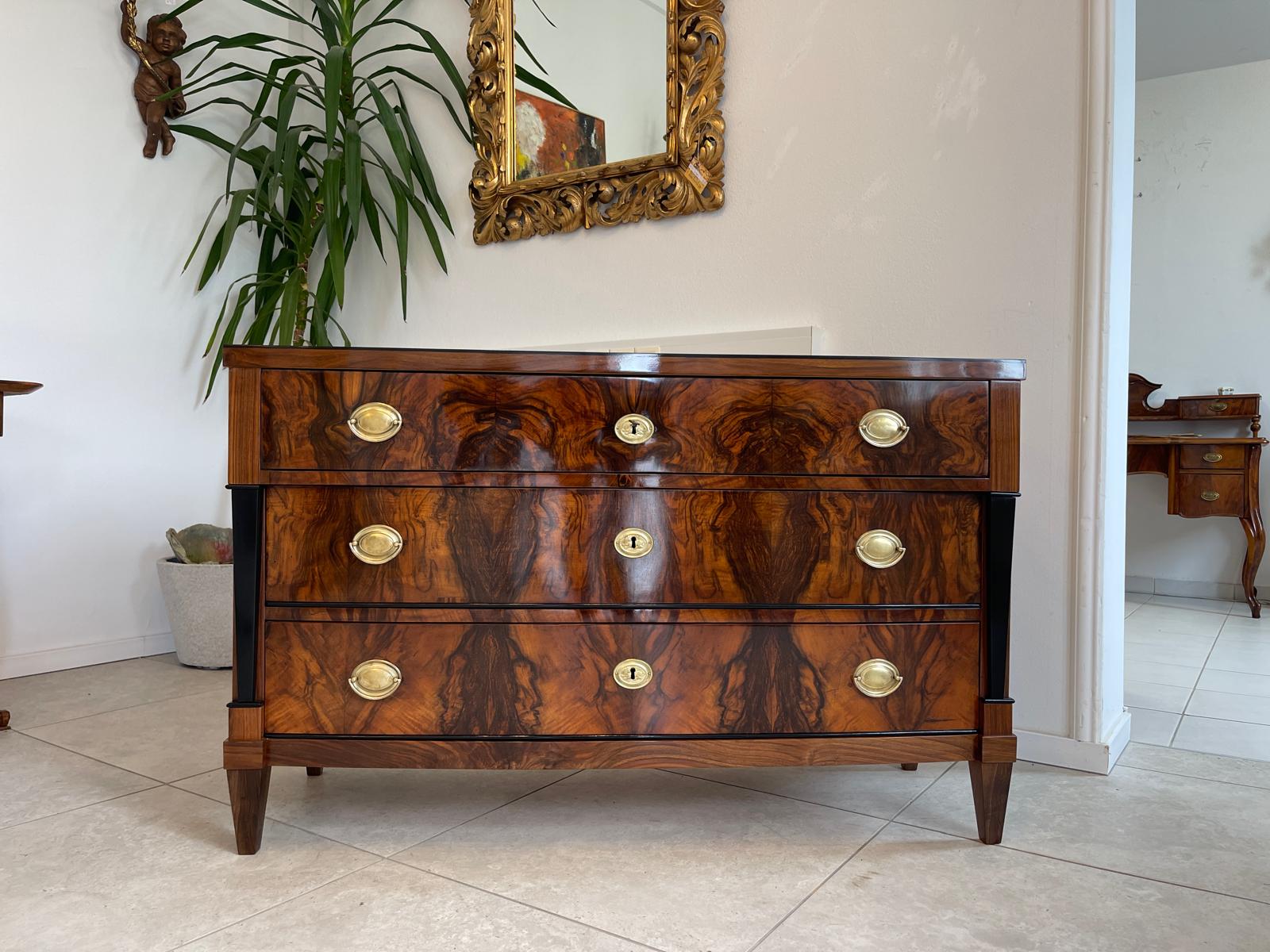 Sale Restaurierte Biedermeier Kommode Schwarze Lasenen Antiquität G1676-1