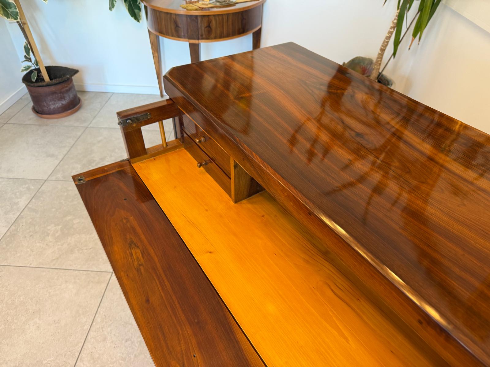 SALE Restaurierte Biedermeier Schreibkommode Nussholz Antiquität Antikmöbel G2158