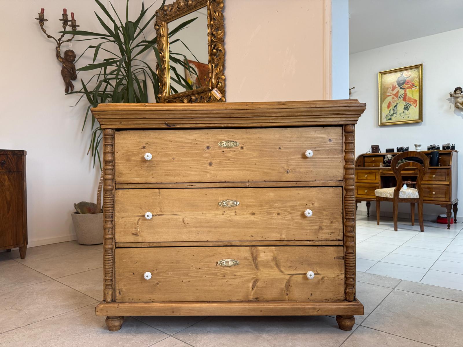Originale Gründerzeit Kommode Restauriert Weichholz Antik G2079
