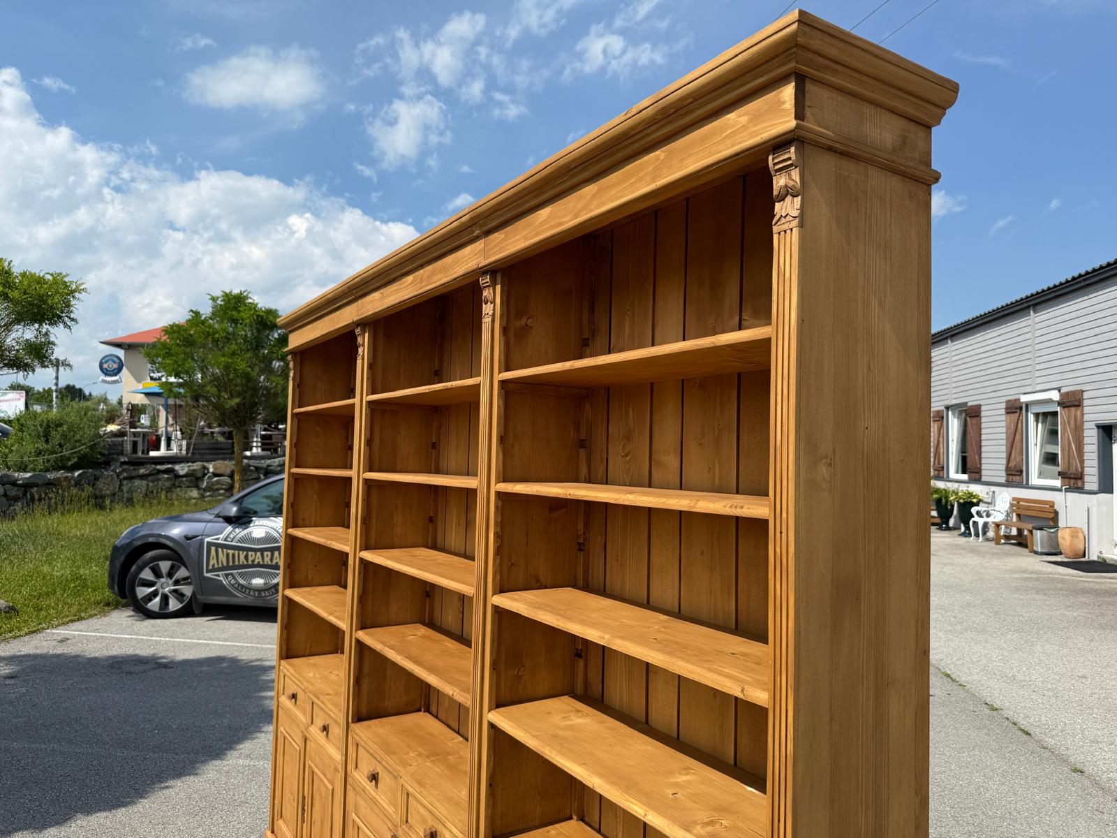 Grosses Bücherregal Stellage Bücherschrank Bauernkasten Bücherwand G1799