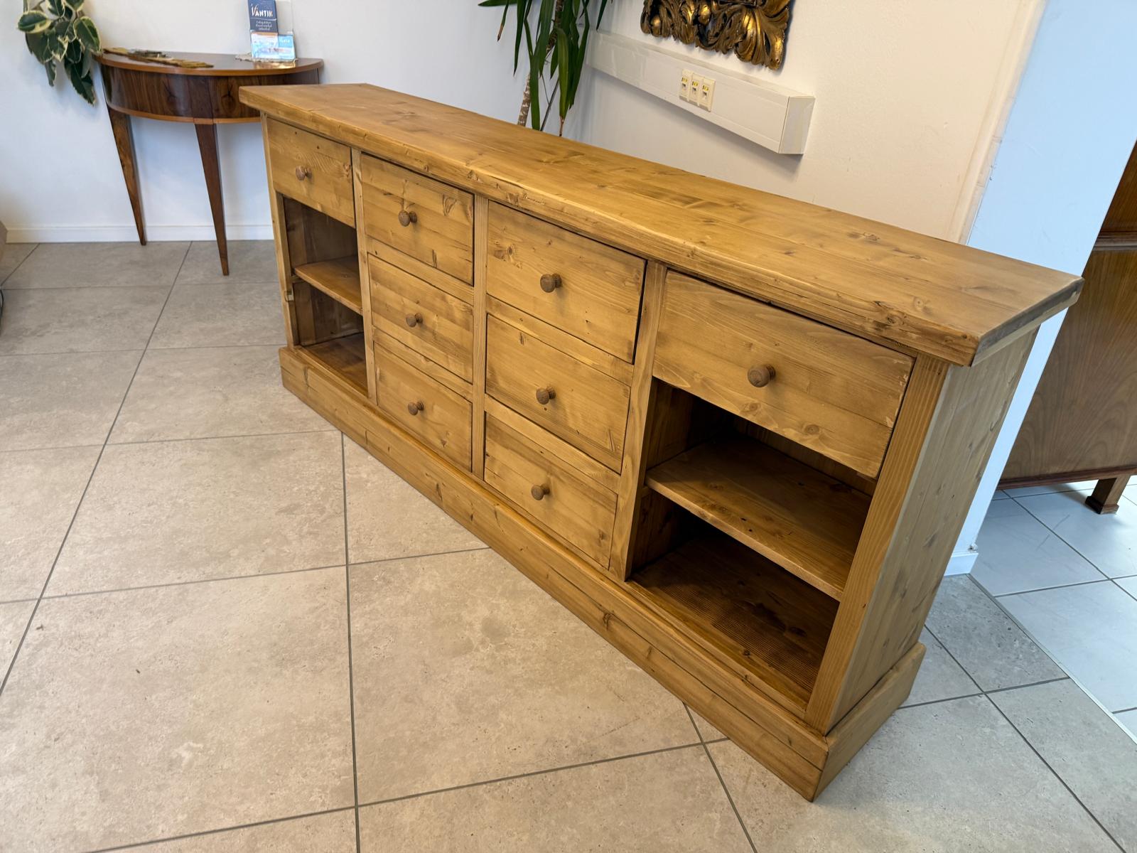 Antike 8 Ladenkommode Ladenschrank Apothekerschrank Weichholz G2315
