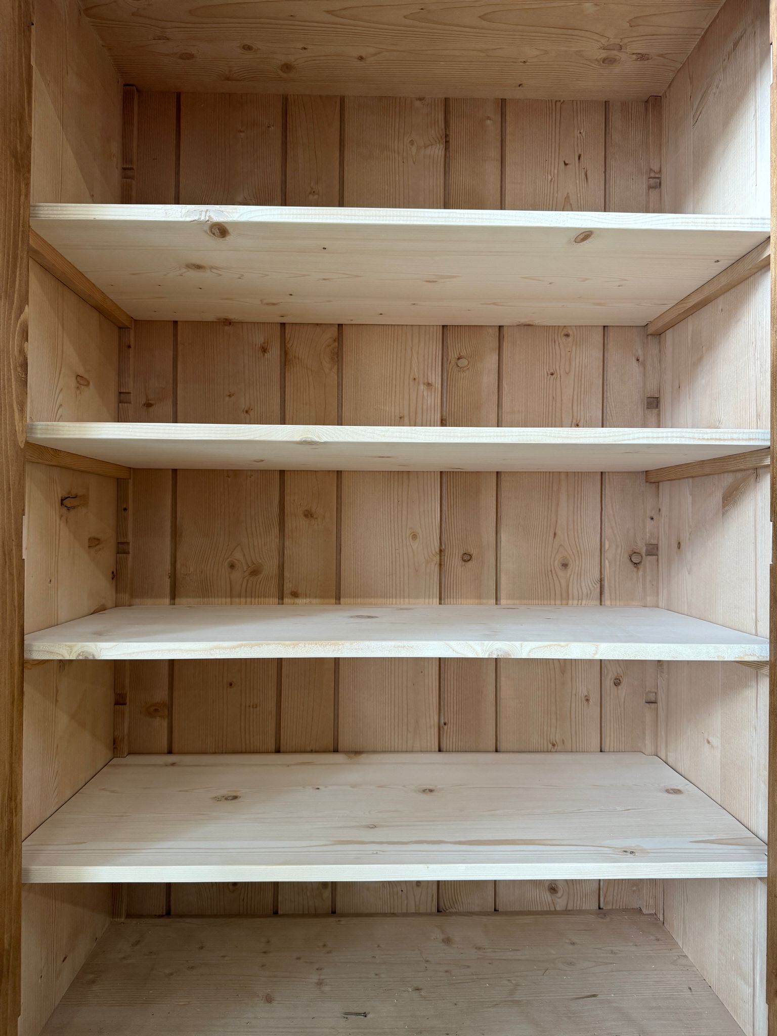 Antike Bauernvitrine Vitrine Naturholz Bücherschrank Alte Bauernmöbel G2105