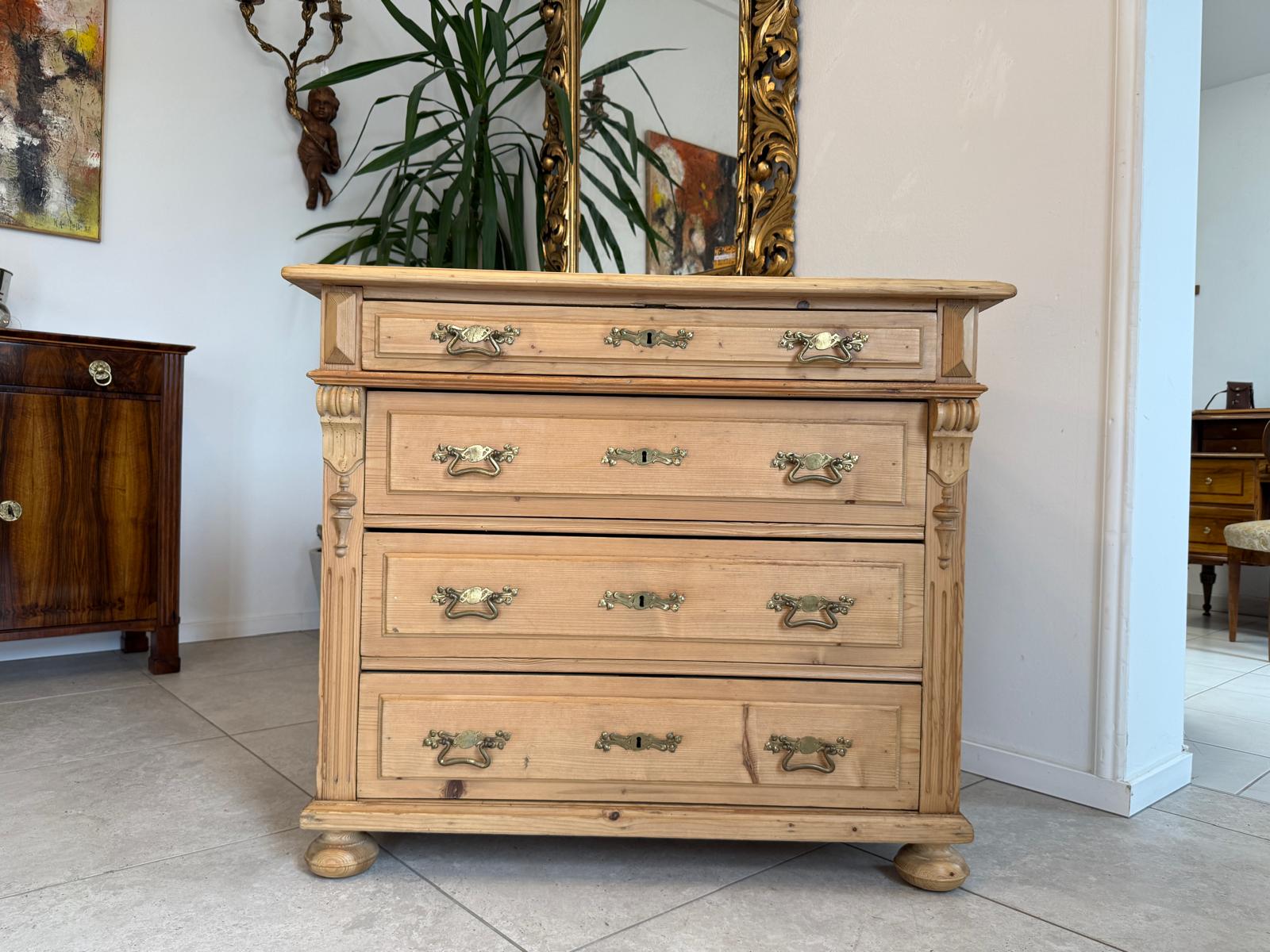 Originale Gründerzeit Kommode Weichholz Antik G2114 