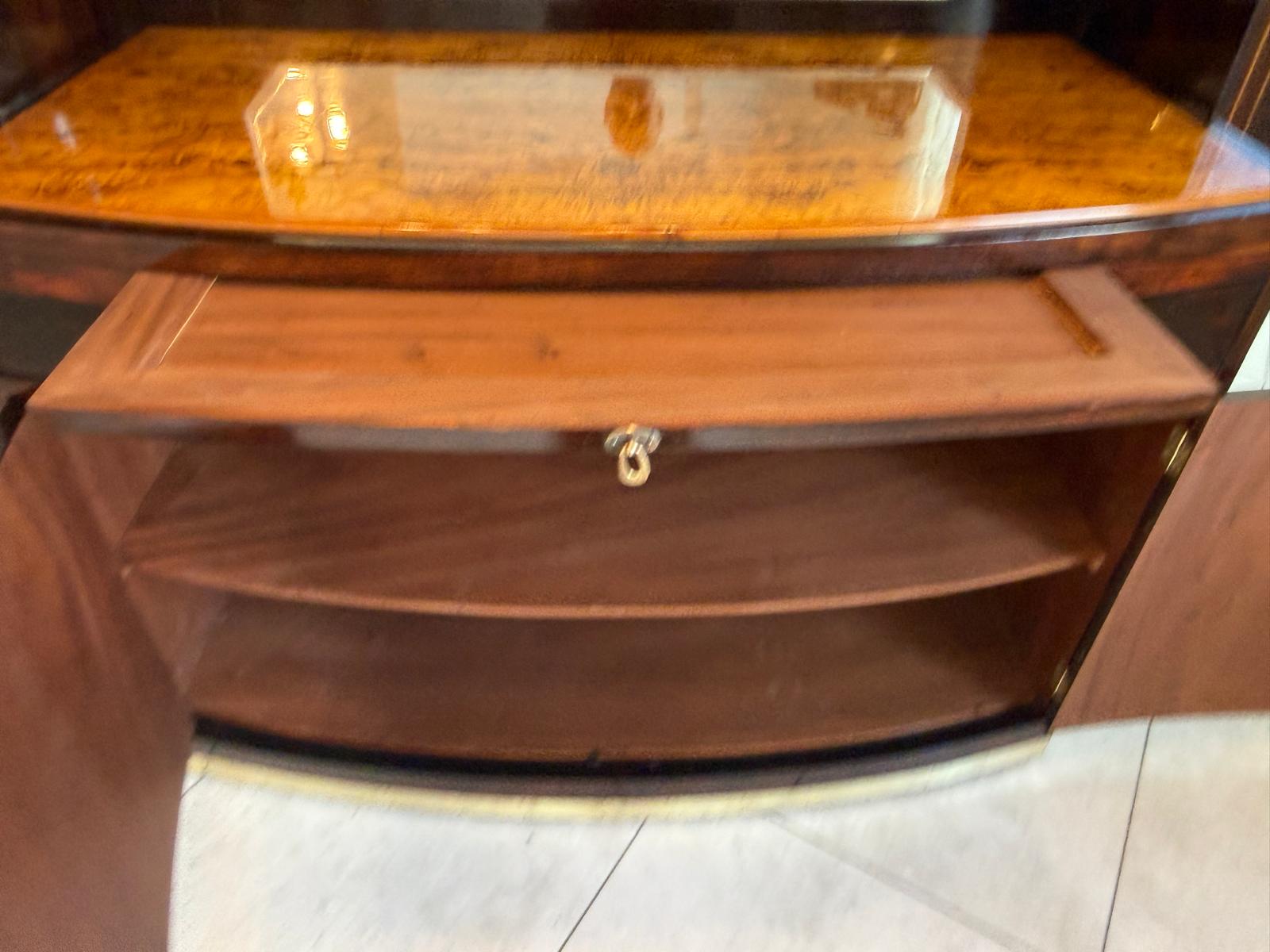 Jugendstil Aufsatzbuffet Antiquität Rarität Floral Restauriert D2376