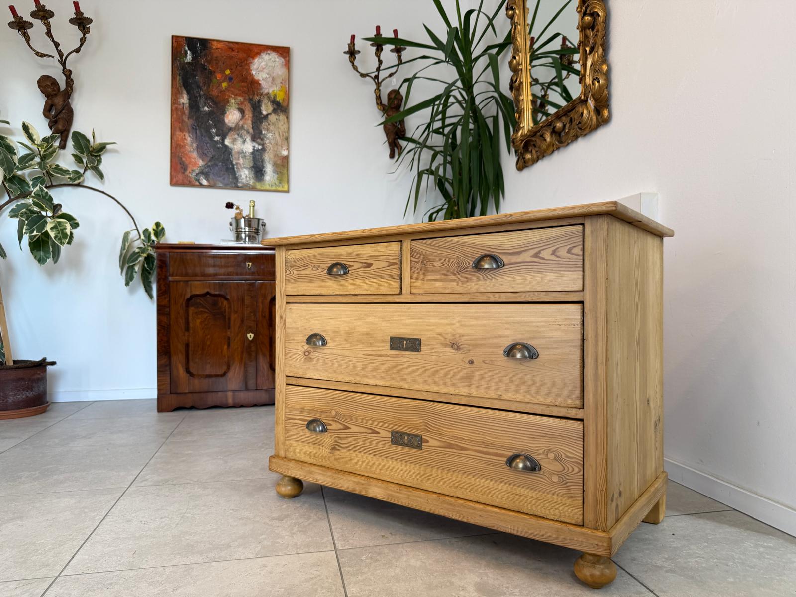 Originale Jugendstil 4 Laden Kommode Anrichte Bauernmöbel G1847