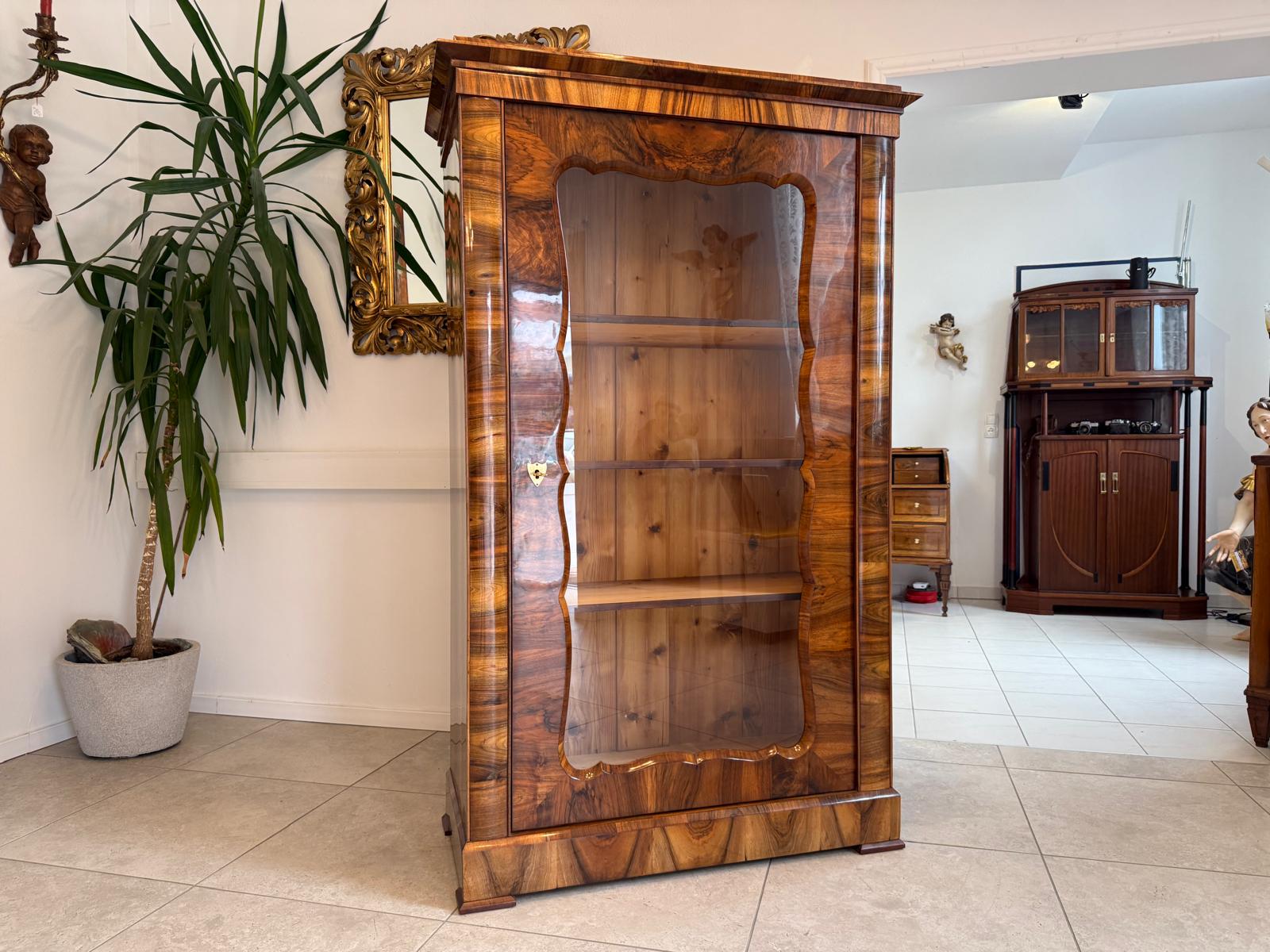 Sale Restauriert Antiquität Biedermeier Vitrine Glasschrank Bücherschrank G2051