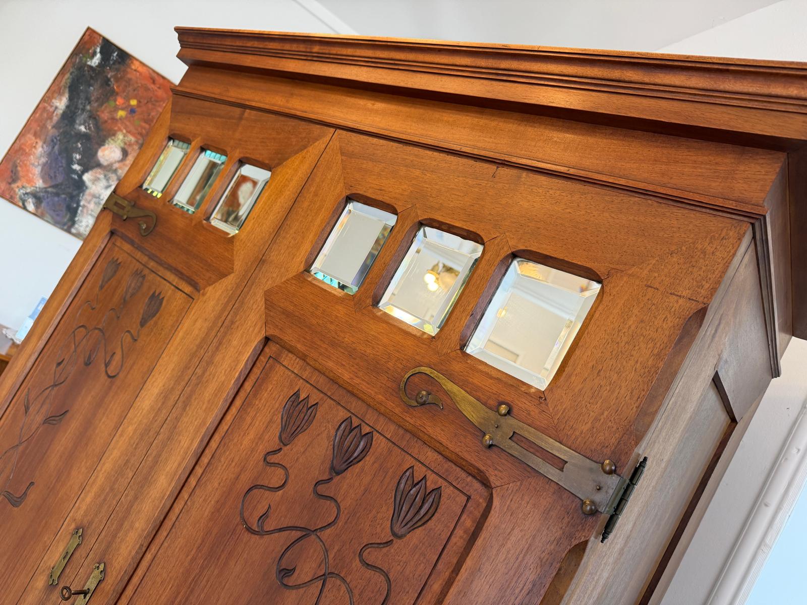 Sale Originaler Jugendstil Kleiderschrank Kasten Antiquität G2196