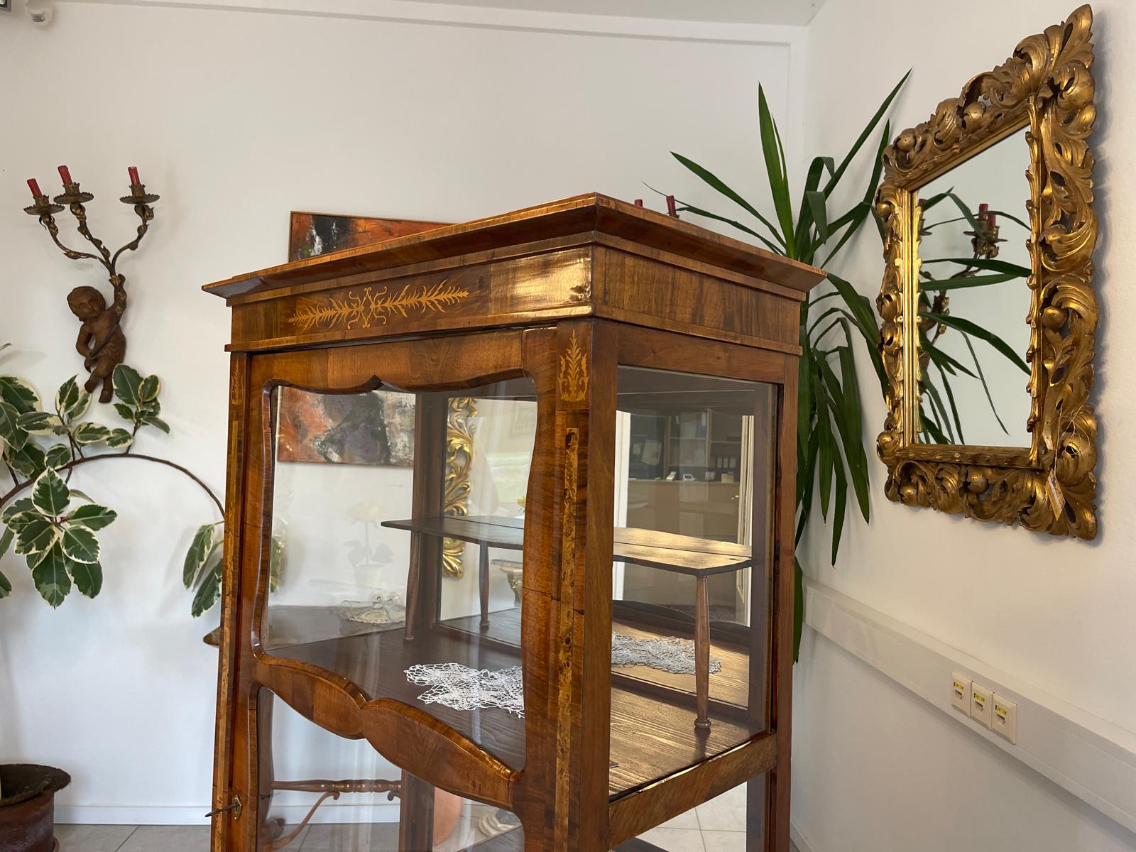Originale Biedermeier Vitrine Glasschrank Antiquität Bücherschrank G1674