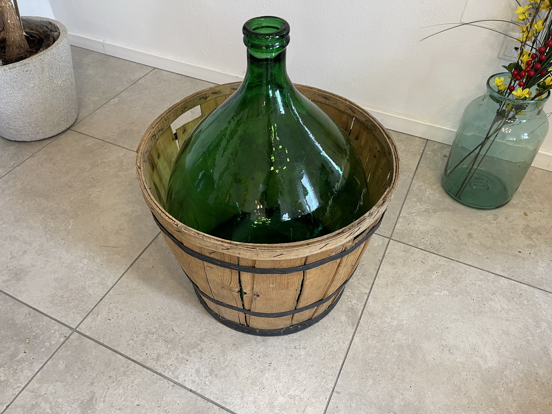 IMG_4387KvXiVvWXaDrBT Alte Ballonflasche Weinballon, Gärballon, Ballonflasche A4725