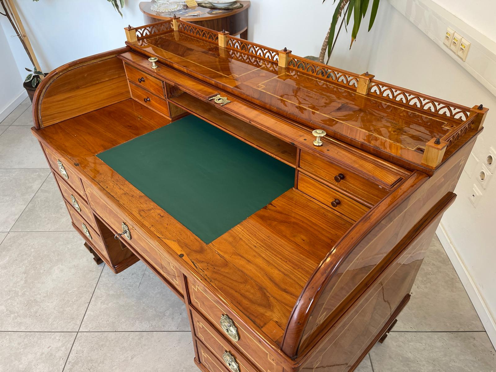 Sale restaurierter Josefinischer Rolladen Sekretär / Schreibtisch Klassizismus Antiquität G1130