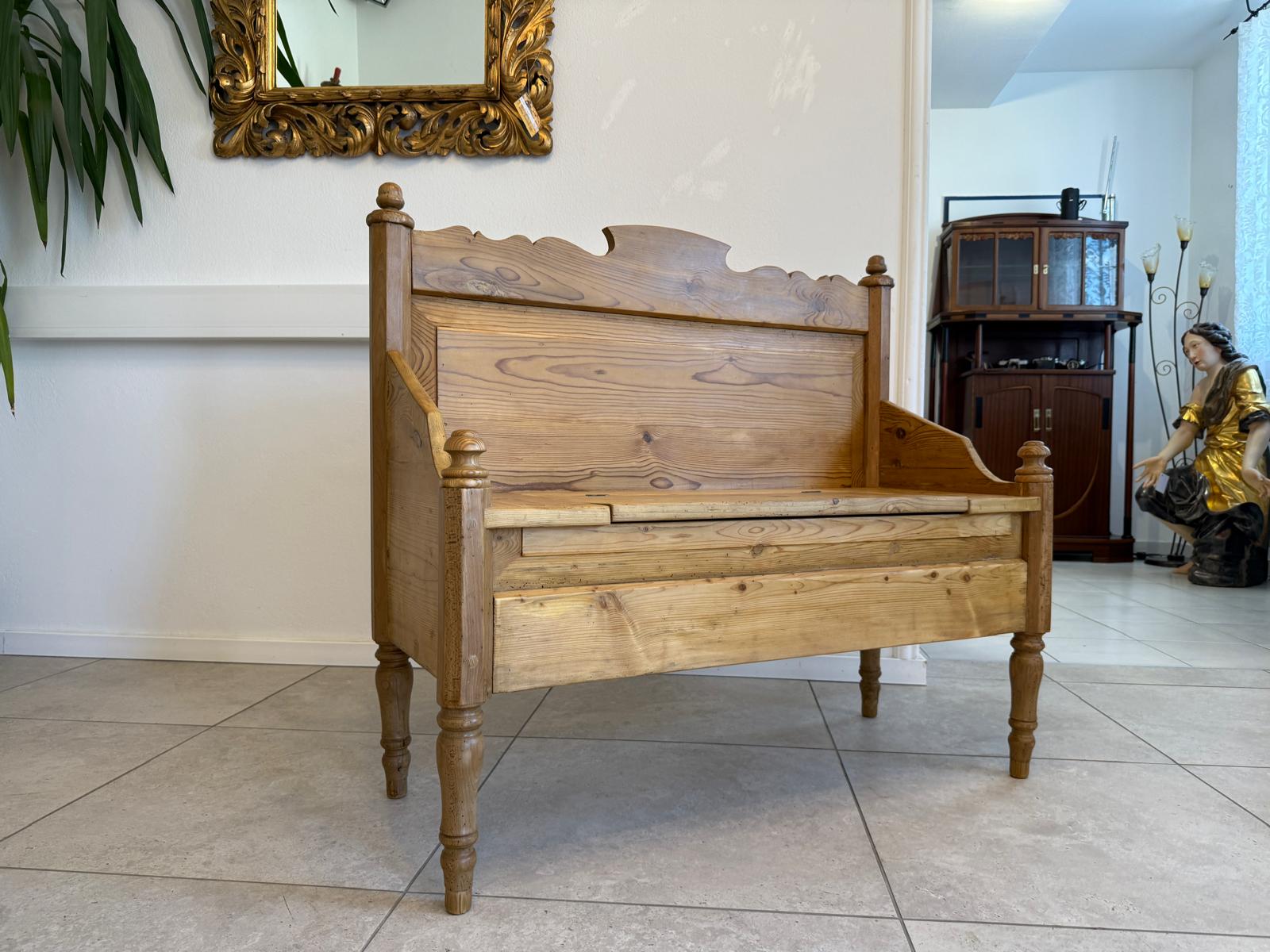 Uriges 2er Bankerl Gründerzeit Bank Sitzbank Holzbankerl  G1936