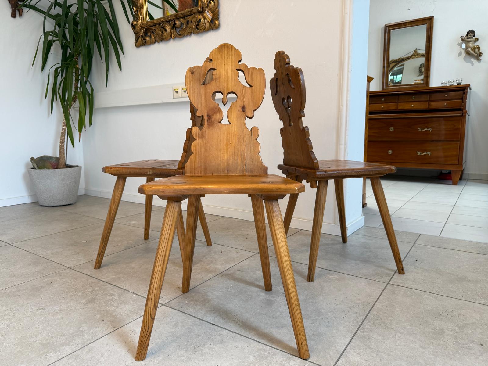 Originale alte 3 bauernsessel Stuhl Sessel Bauernsessel Sessel G1730