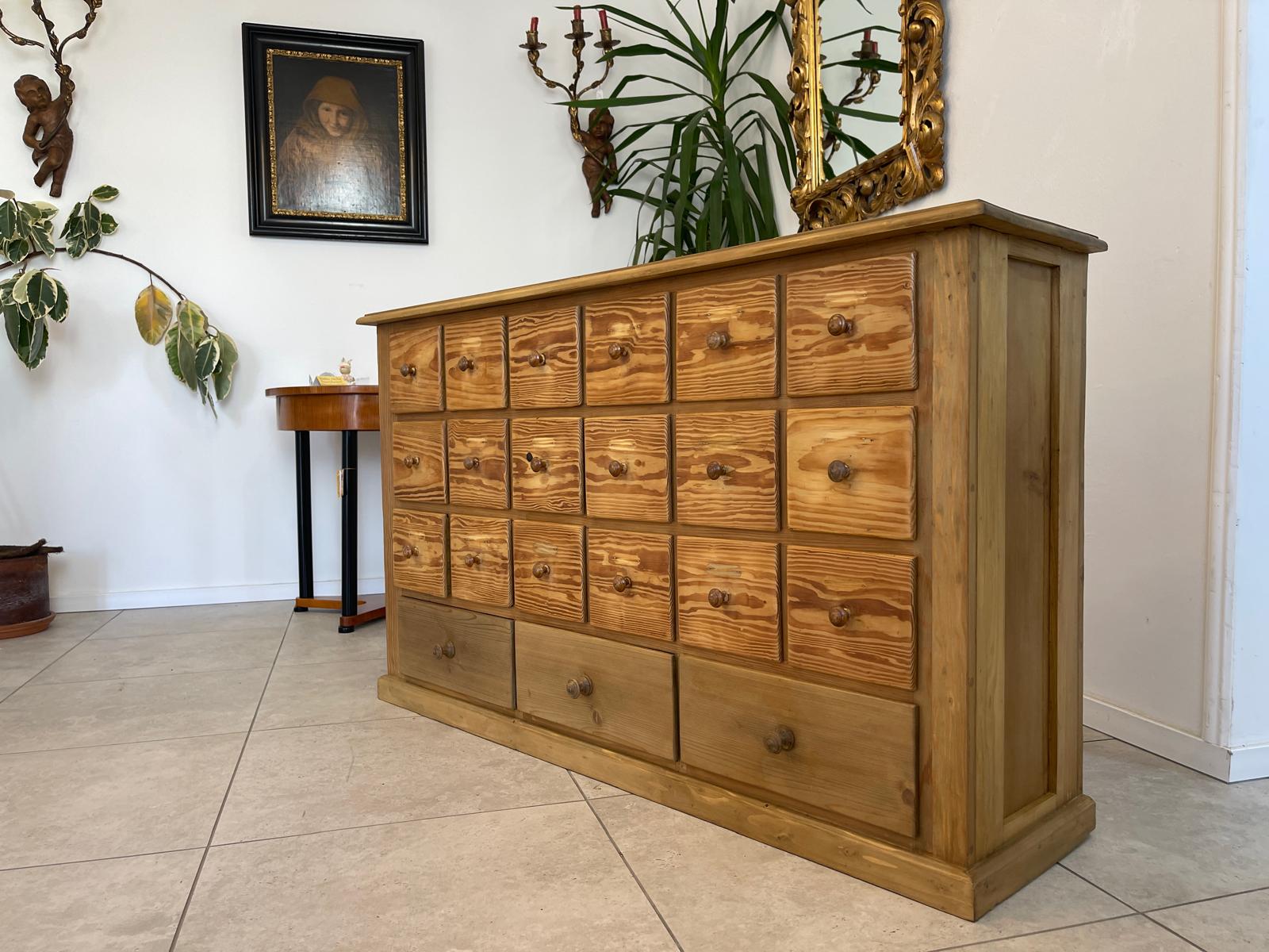 Alte uirge 10 Laden Ladenkommode Ladenschrank Apothekerschrank Bauernmöbel G1321