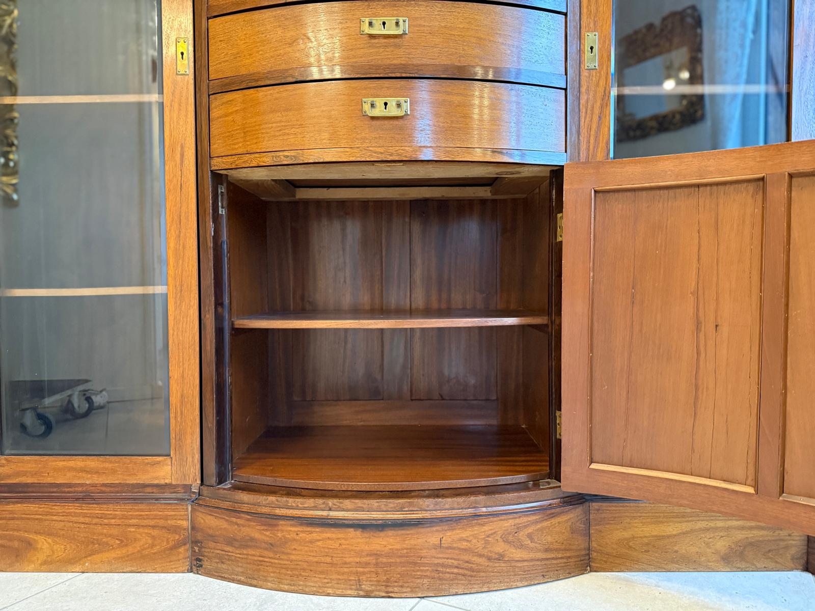 Jugendstil Bücherschrank Kasten Antik Vitrinenschrank D2277