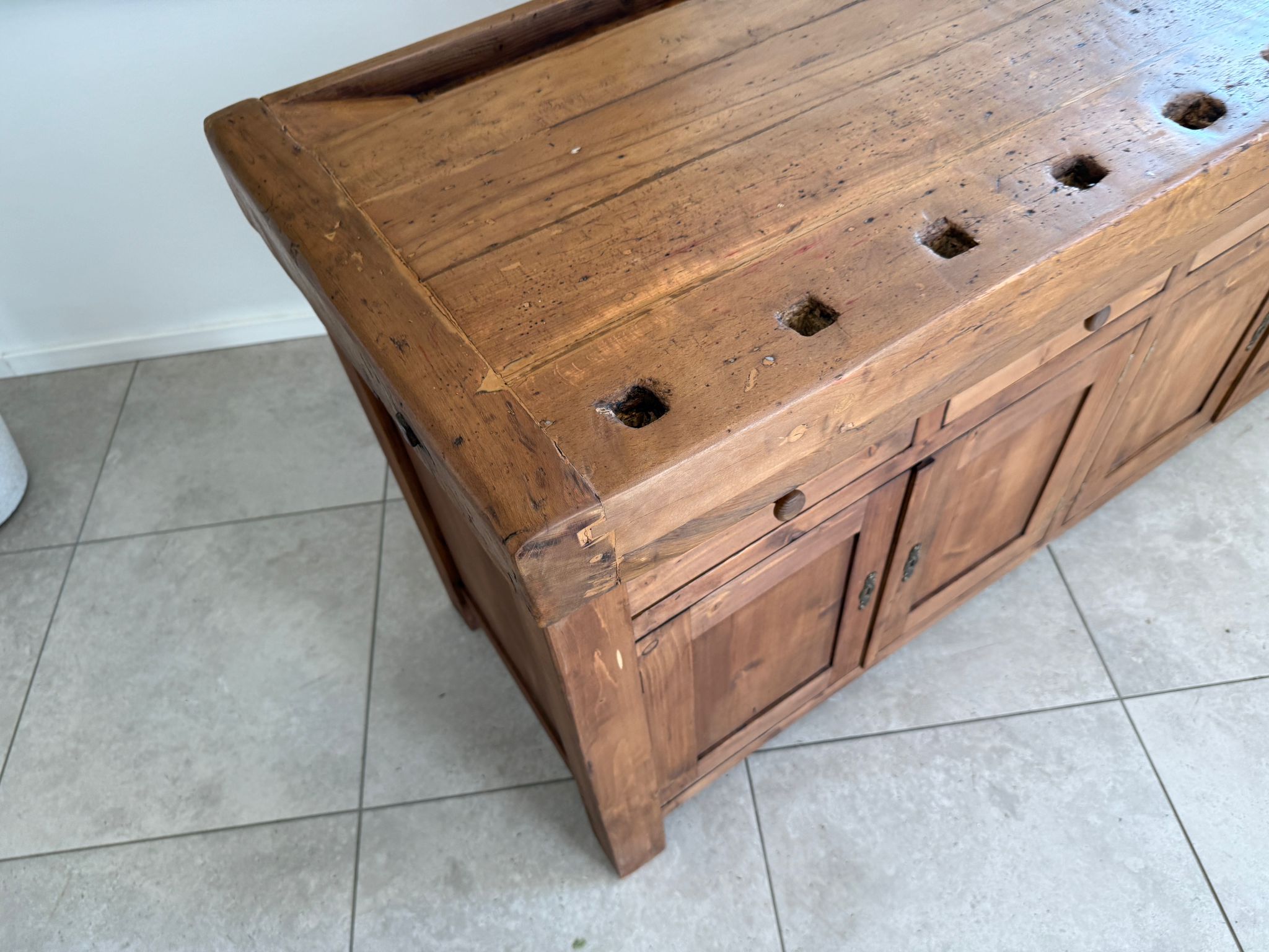 Urige Hobelbank Werkbank Pult Tresen Ladenschrank Traum G2194