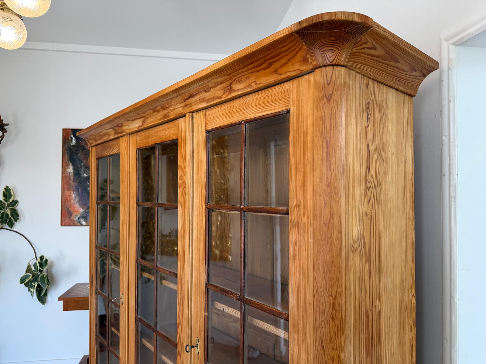 Sale Jugendstil Vitrine Bauernvitrine Bauernschrank Bücherschrank D1261