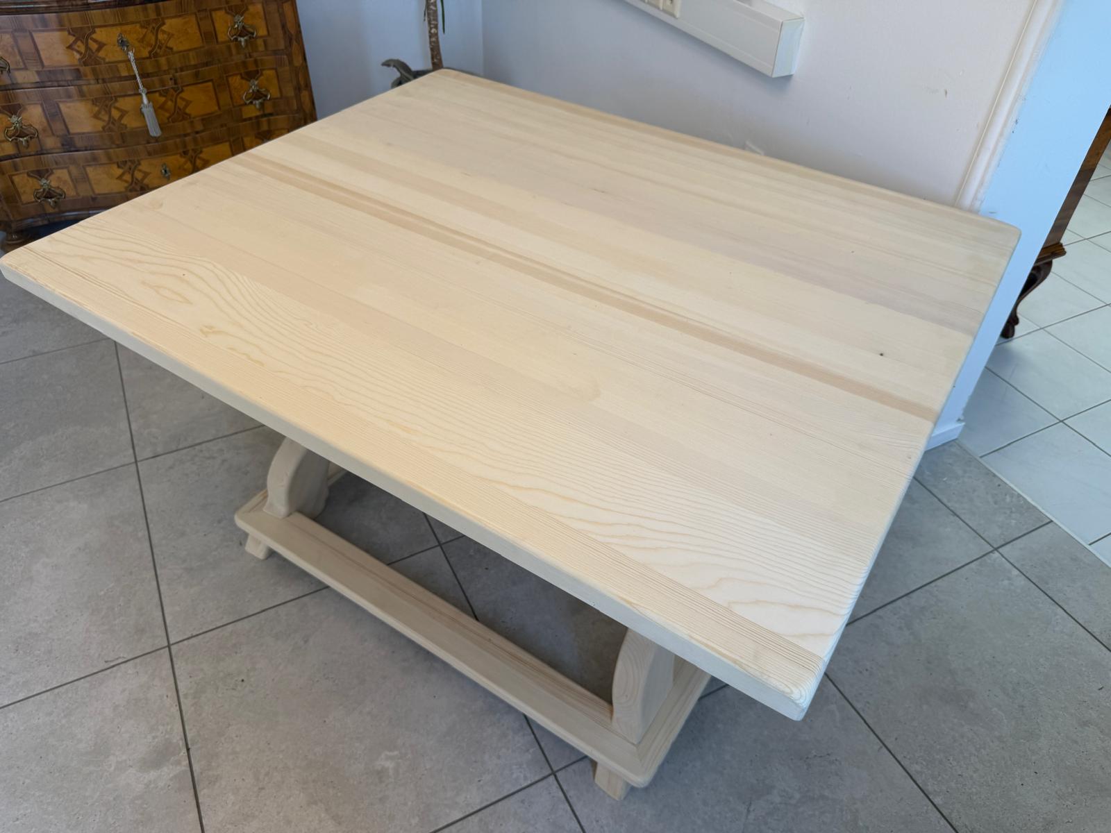massiver Jogltisch Bauerntisch Naturholz Fichte Hüttentisch 150x120 E1431 Kopie