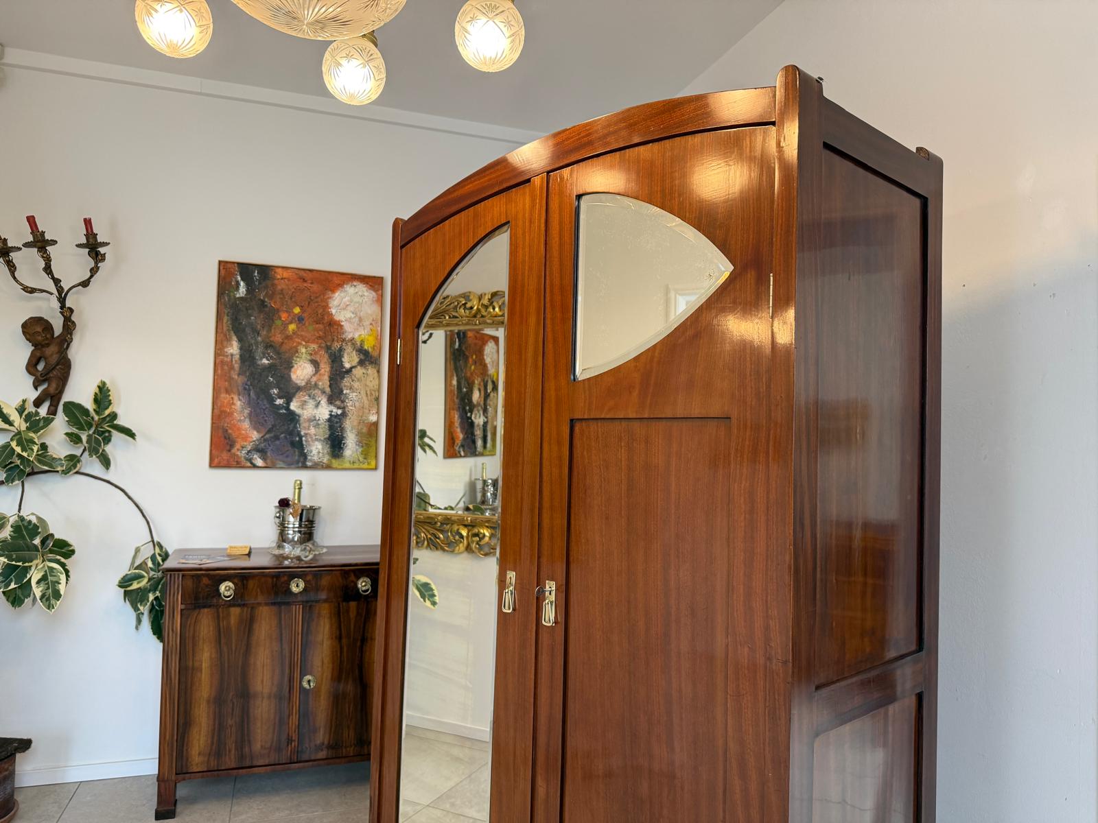Sale Jugendstil Spiegelschrank Kleiderschrank Kasten Bücherschrank Antiquität  G2111