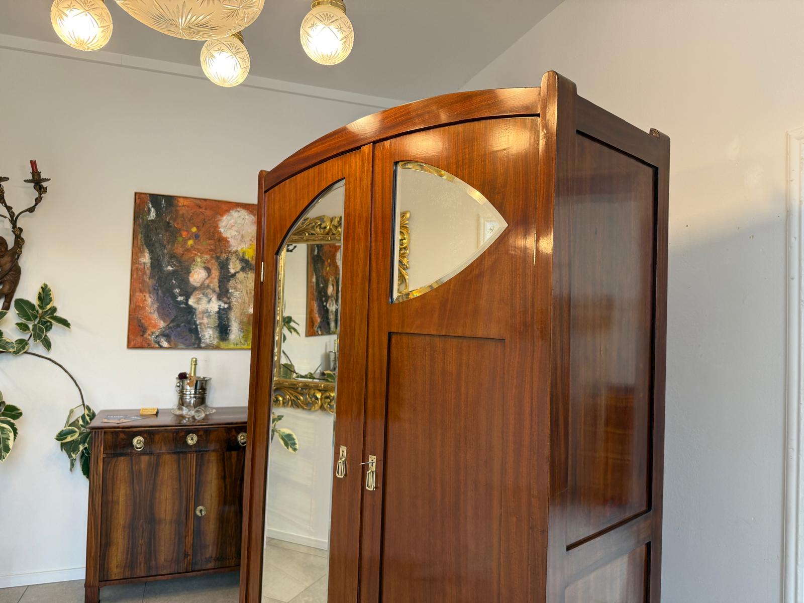Sale Jugendstil Spiegelschrank Kleiderschrank Kasten Bücherschrank Antiquität  G2111