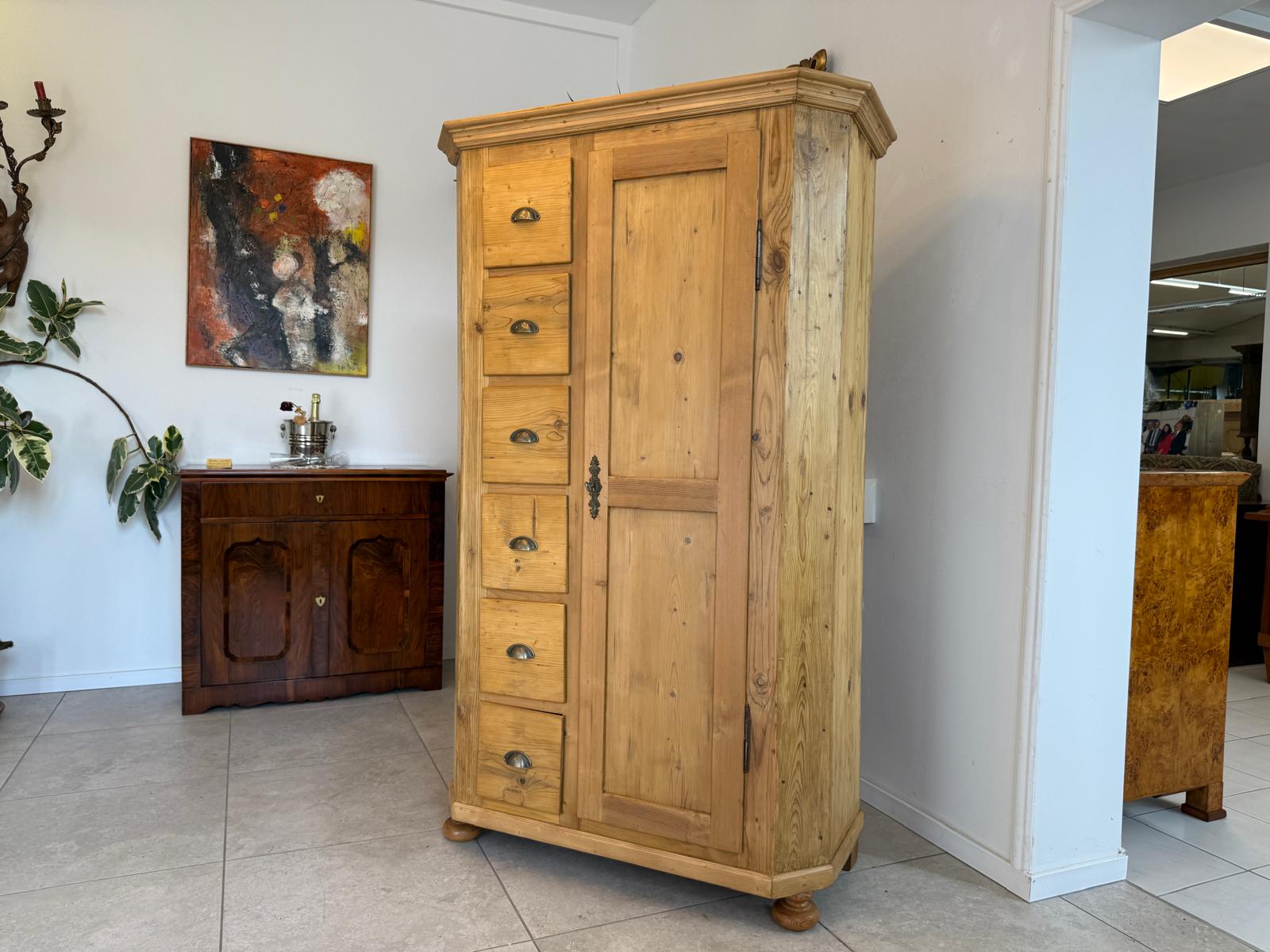 Biedermeier Bäuerlicher Brotschrank Almerschrank Speiskasten Bauernkasten Antik G1852