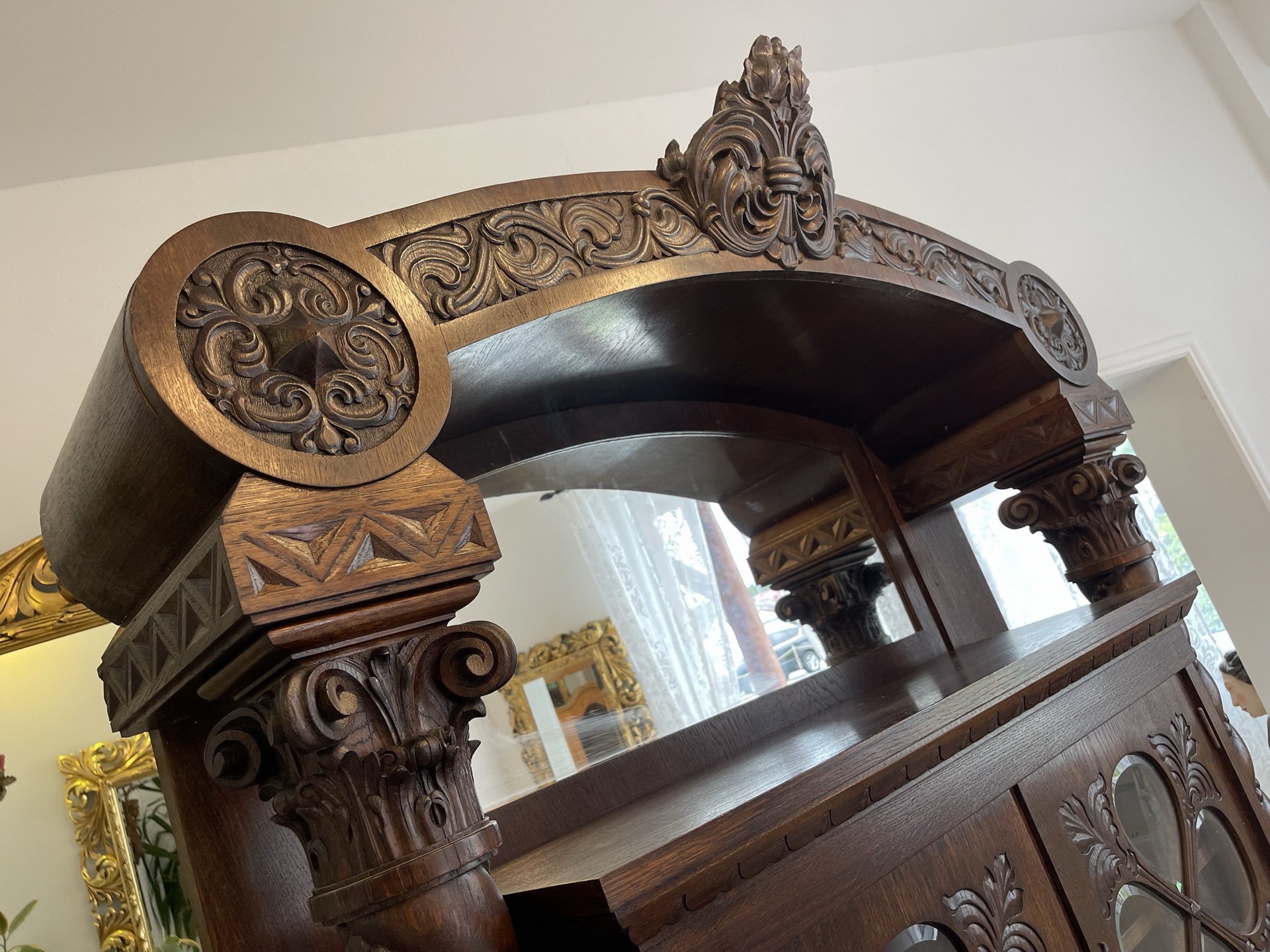 antiquitaeten_101 Originales Historismus Aufsatzbuffet Altarschrank B1533