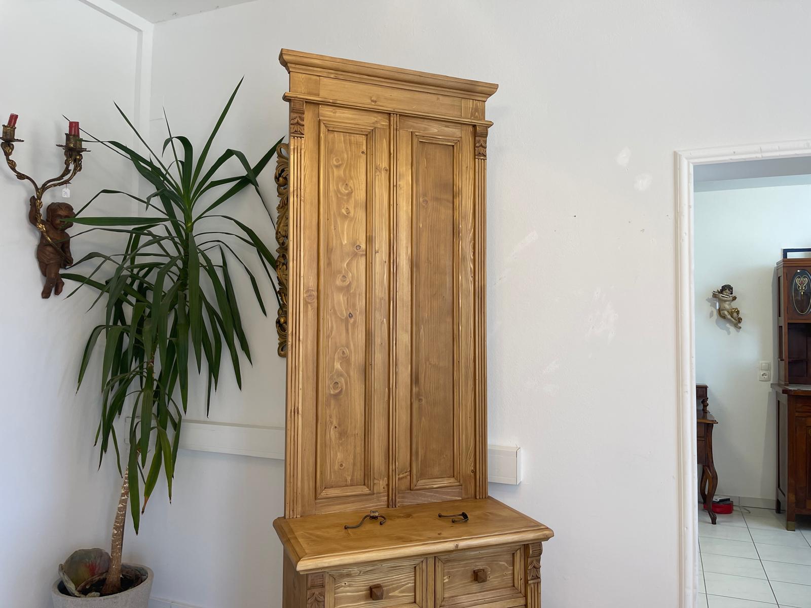 Vollholz Garderobenschrank Bauernschrank Kleiderschrank G1369