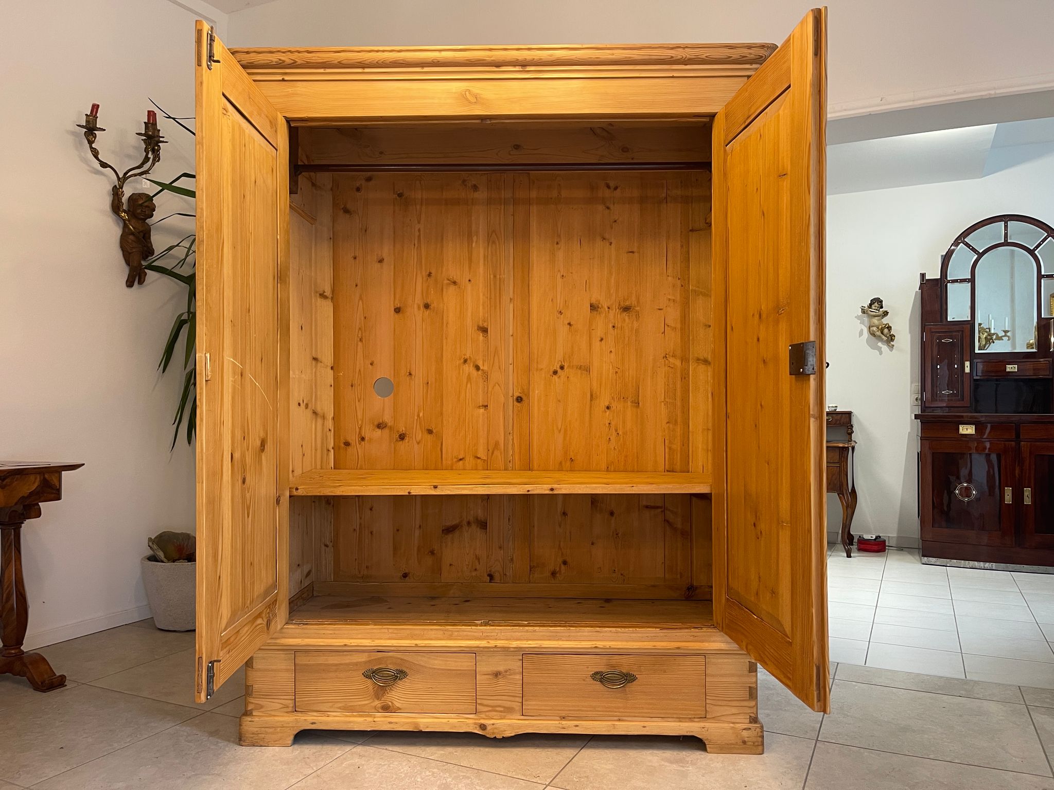 Sale Biedermeier Bauernschrank Naturholzschrank Bauernkasten G1516