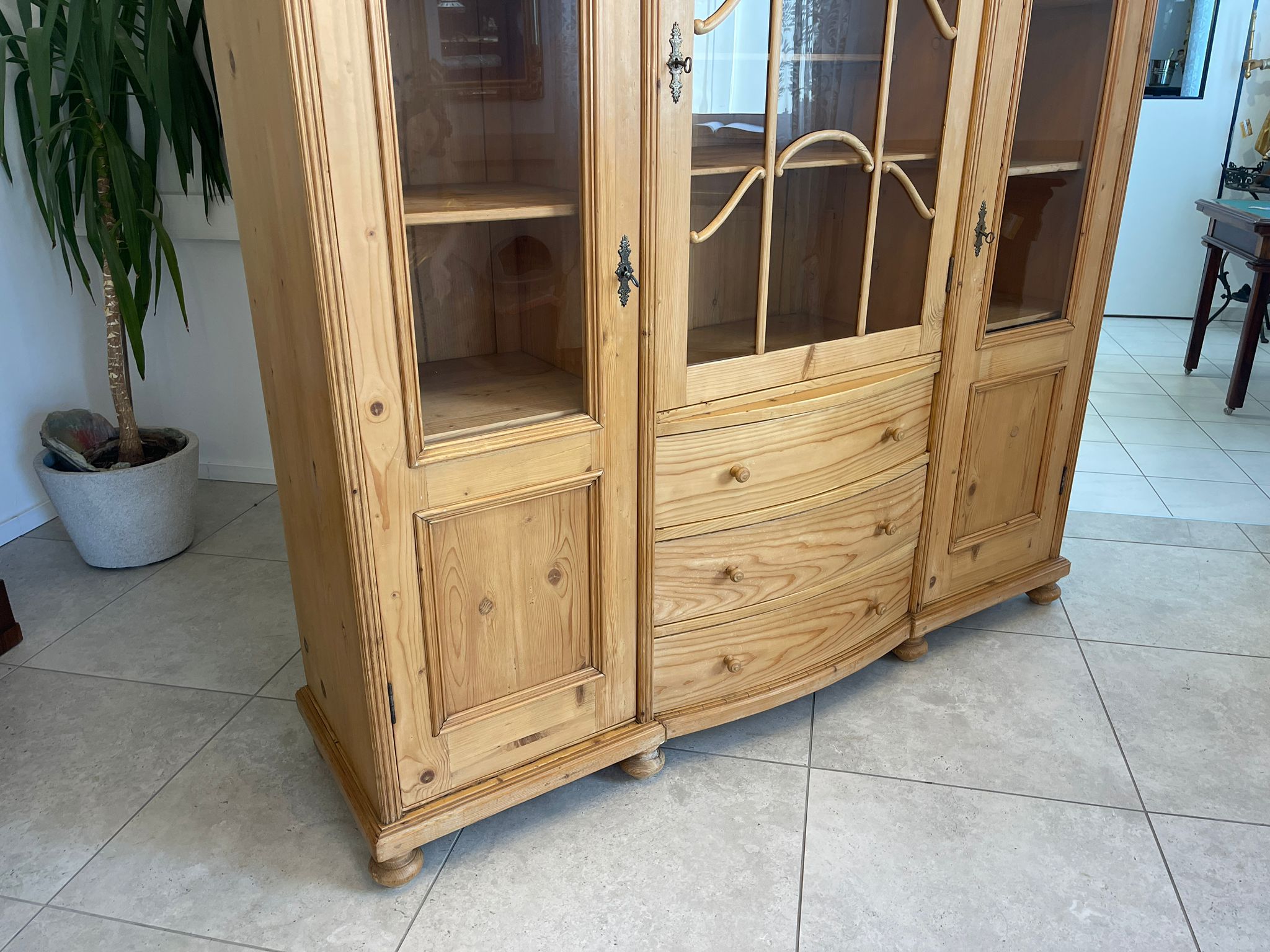 bc5c2045-1517-4f1e-a1f2-d1ca089d0193 Originale Gründerzeit Vitrine Bücherschrank A4981