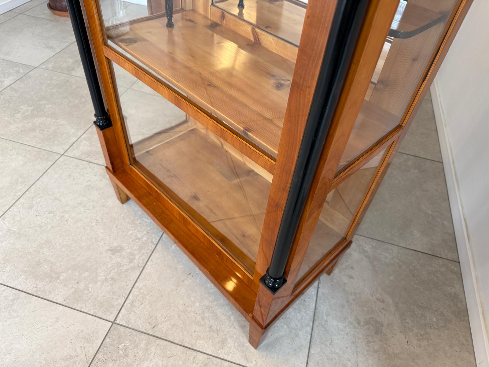 Restaurierte Biedermeier Vitrine Bücherschrank Glasschrank G2050