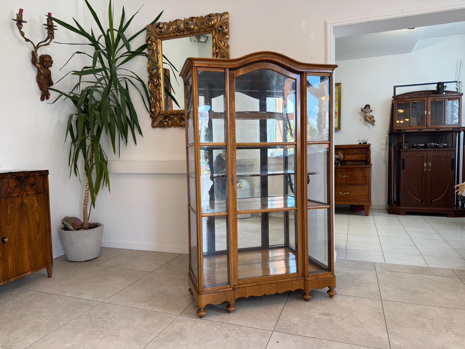 SALE Authentische Biedermeier Vitrine Bücherschrank Sammlervitrine Antiquität G1955