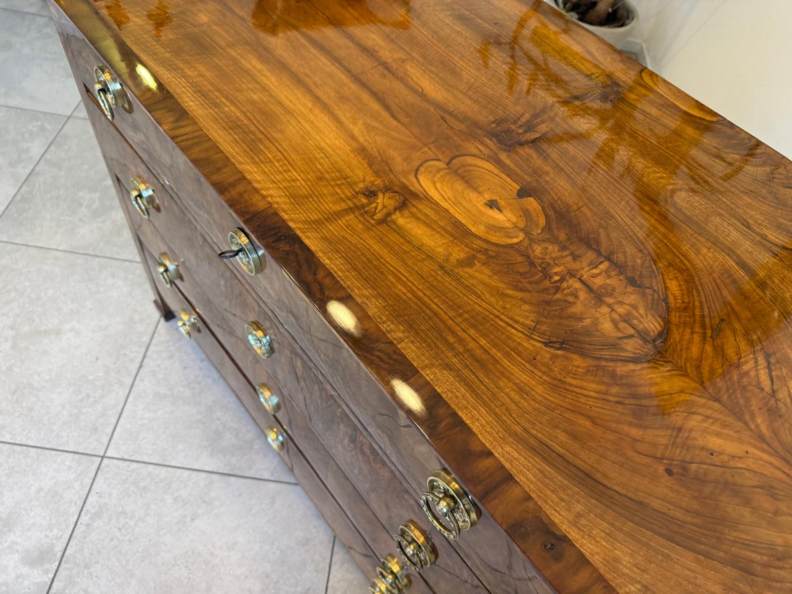 Restaurierte Biedermeier Kommode 4 Ladenkommode Nussholz Antiquität D1217