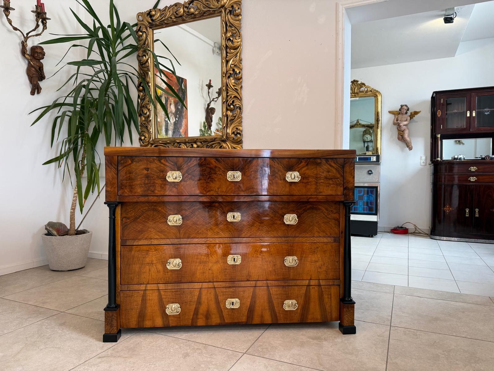 Sale Restaurierte Biedermeier Schreibkommode Nussholz Antiquität D1192
