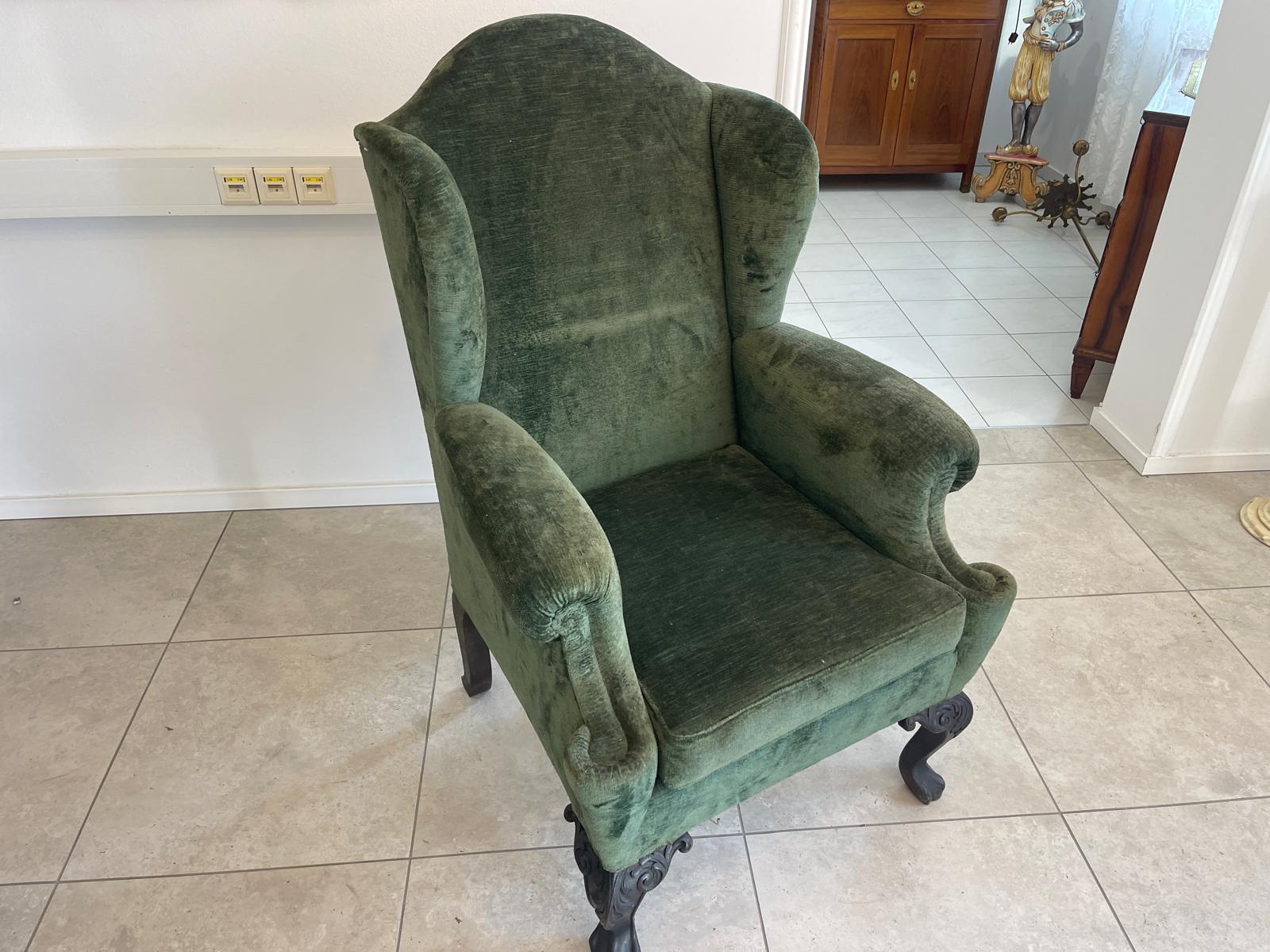 Alter Historismus Ohrenfauteuil Ohrensessel G1201