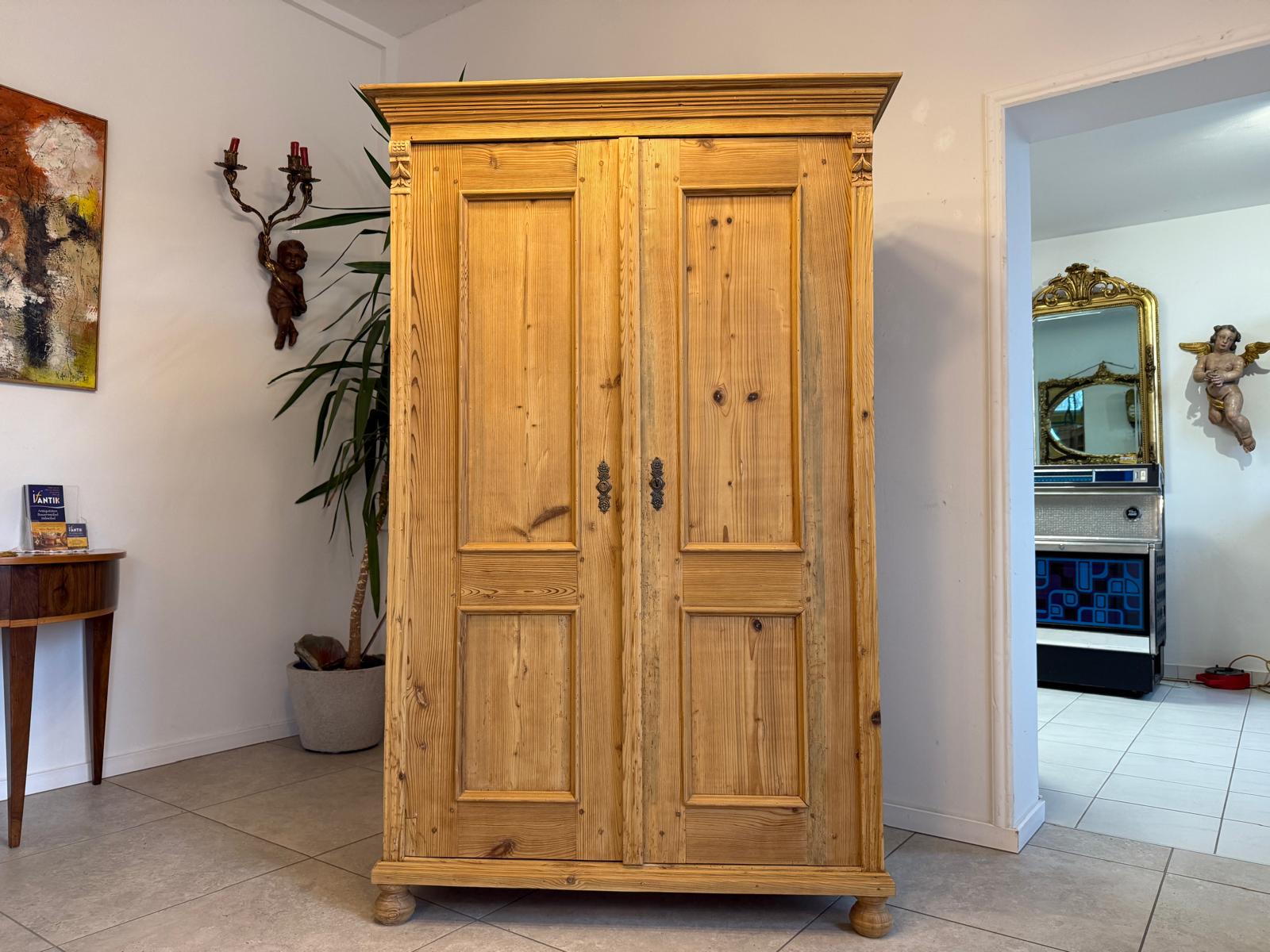 Gründerzeit Bauernschrank Bauernkasten Garderobenschrank Antik D1103