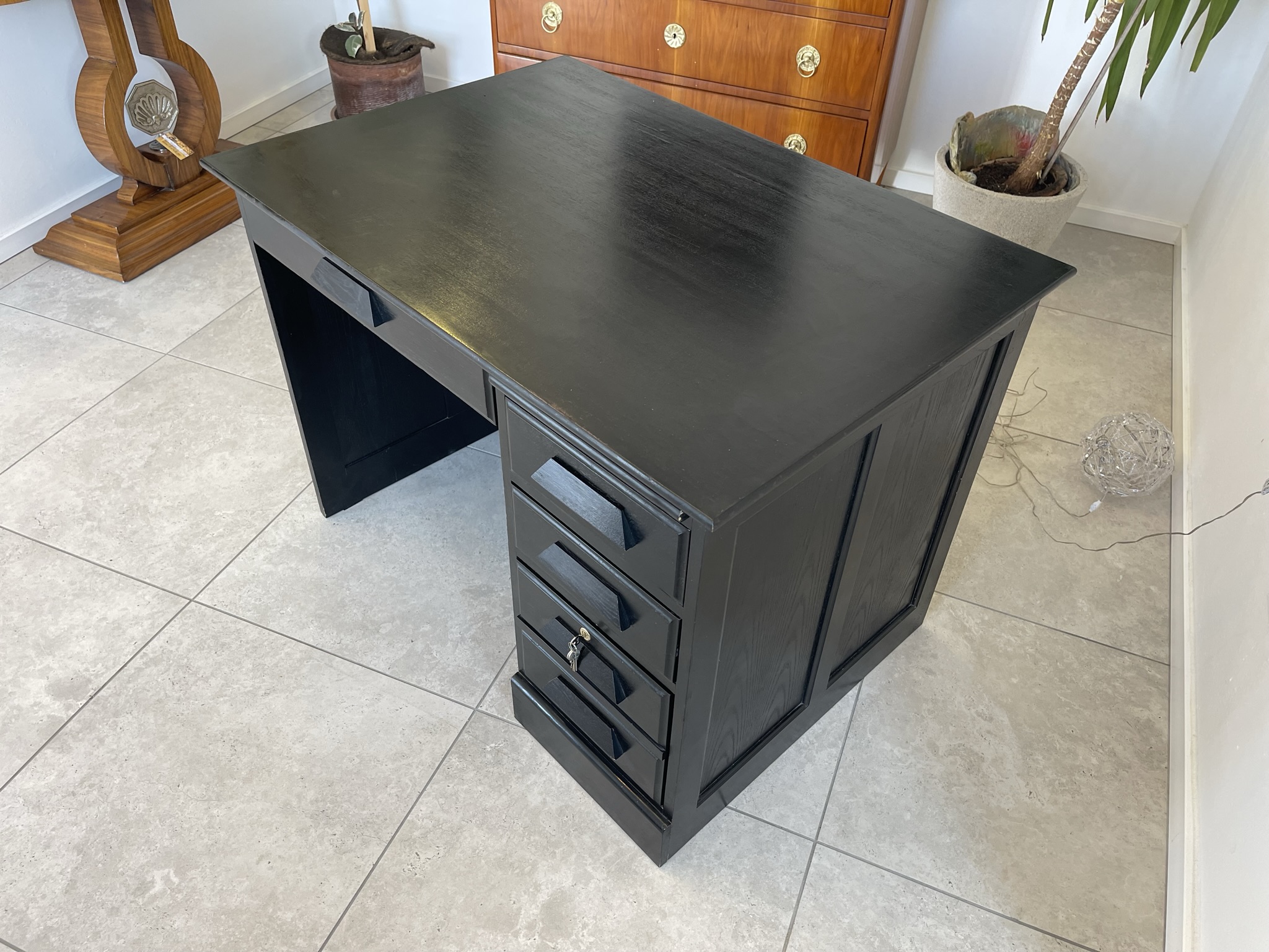 Biedermeier-Barock_42ZBfubNLIZqfbN Art Deco Sekretär Schreibtisch aus Eichenholz mit 5 Schubladen B1152