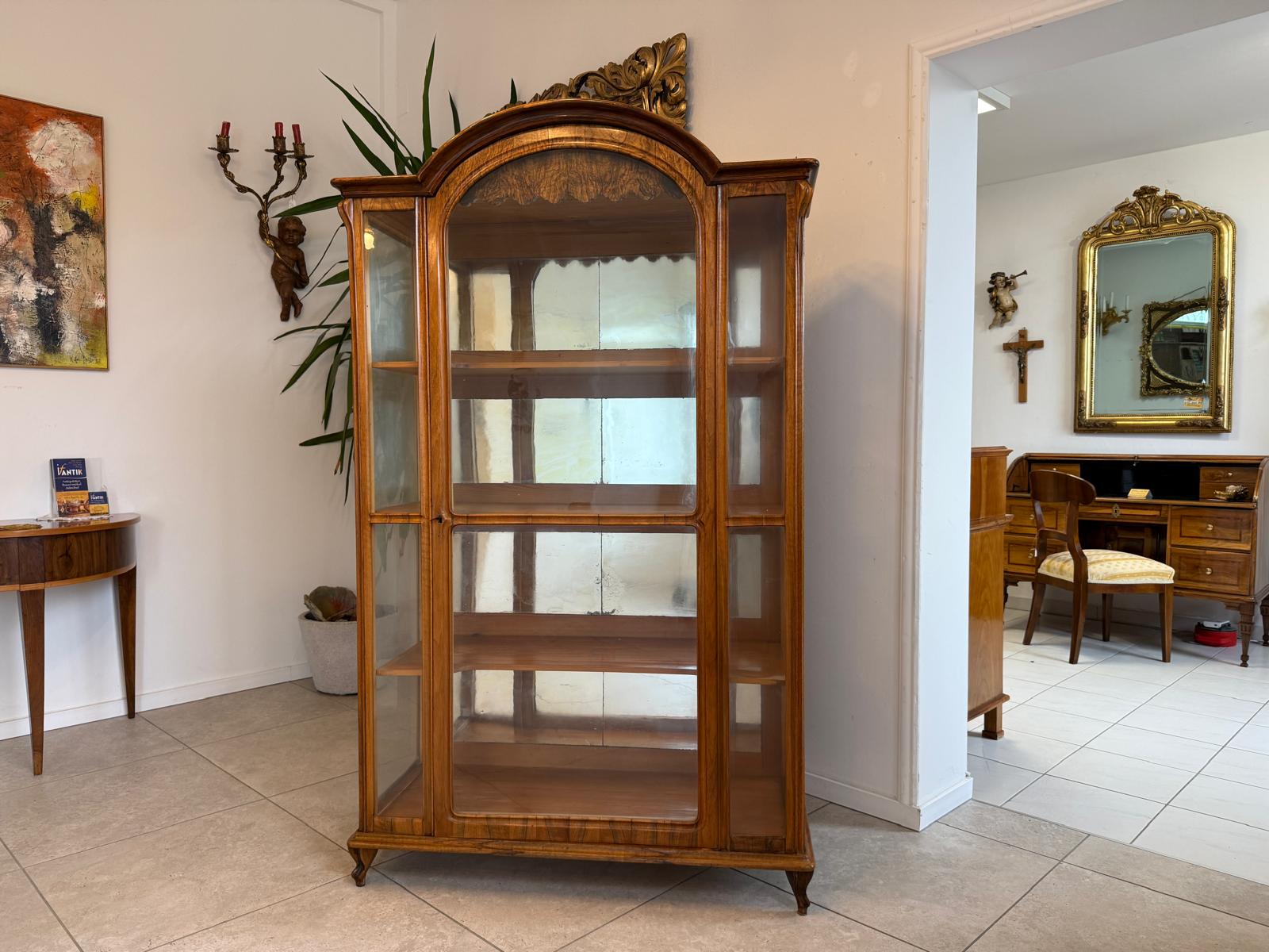 SALE Originale Spätbiedermeier Vitrine Bücherschrank Sammlervitrine Antiquität G2252