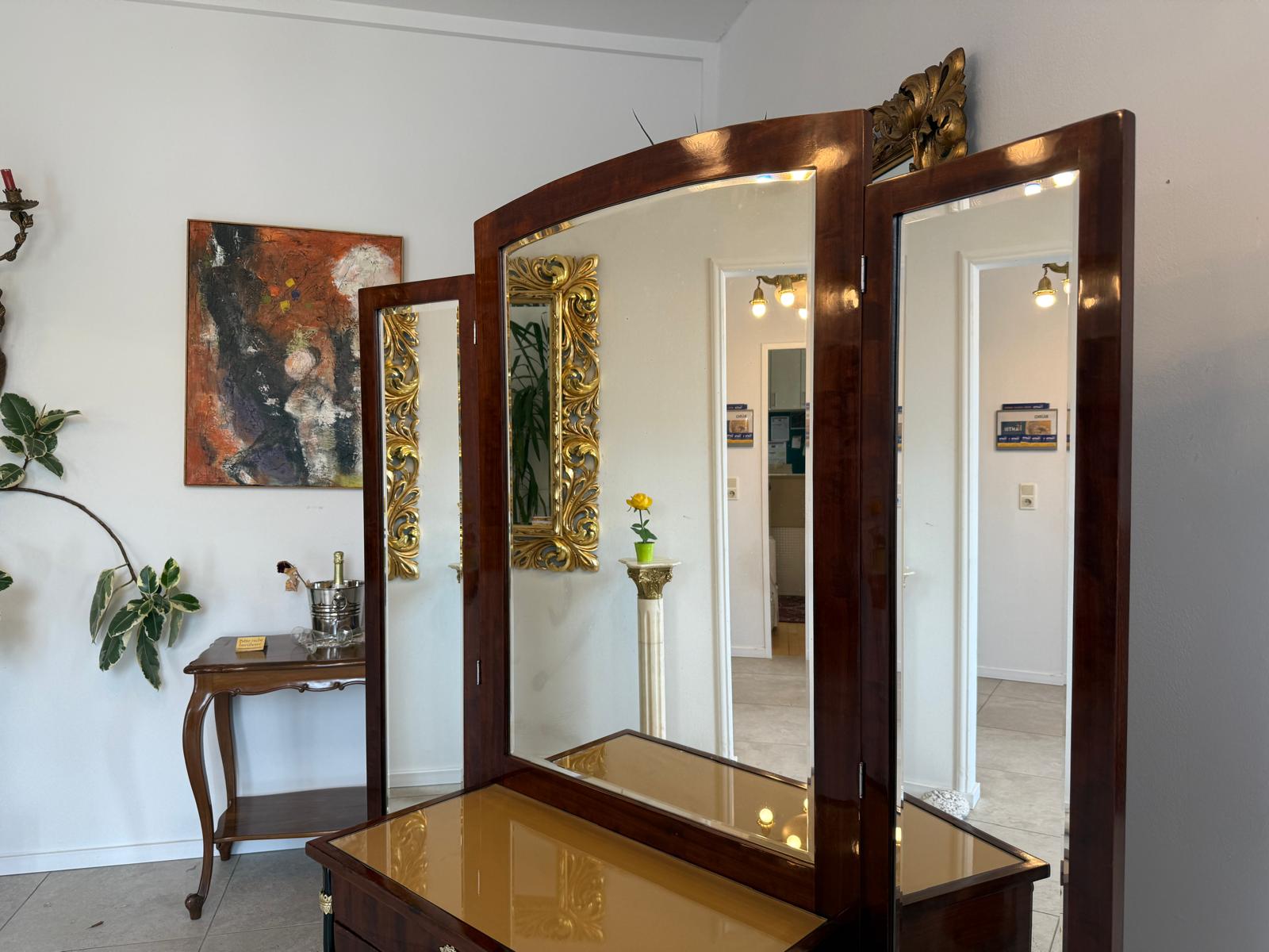 Sale Restaurierte Elegante Jugendstil Spielanrichte Psyche Antiquität G1812