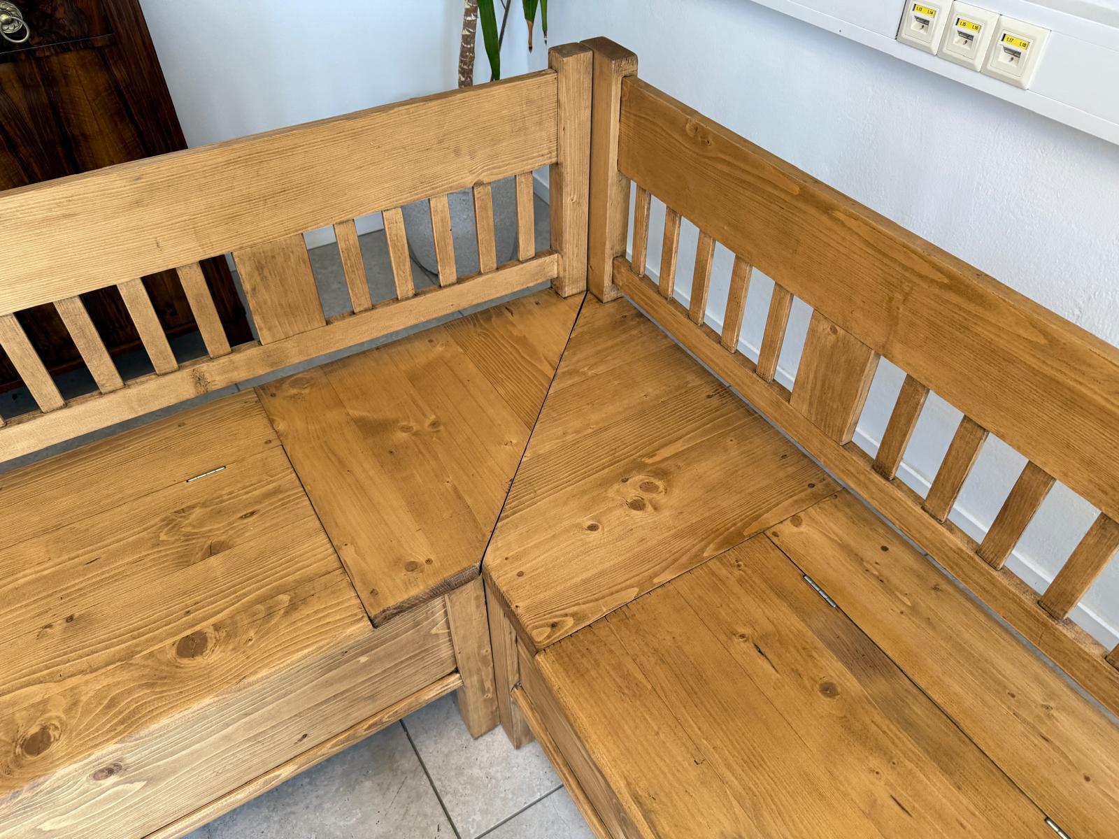 Bauernstube Eckbankgruppe Bauernstube mit Truhenfunktion Naturholz G2140