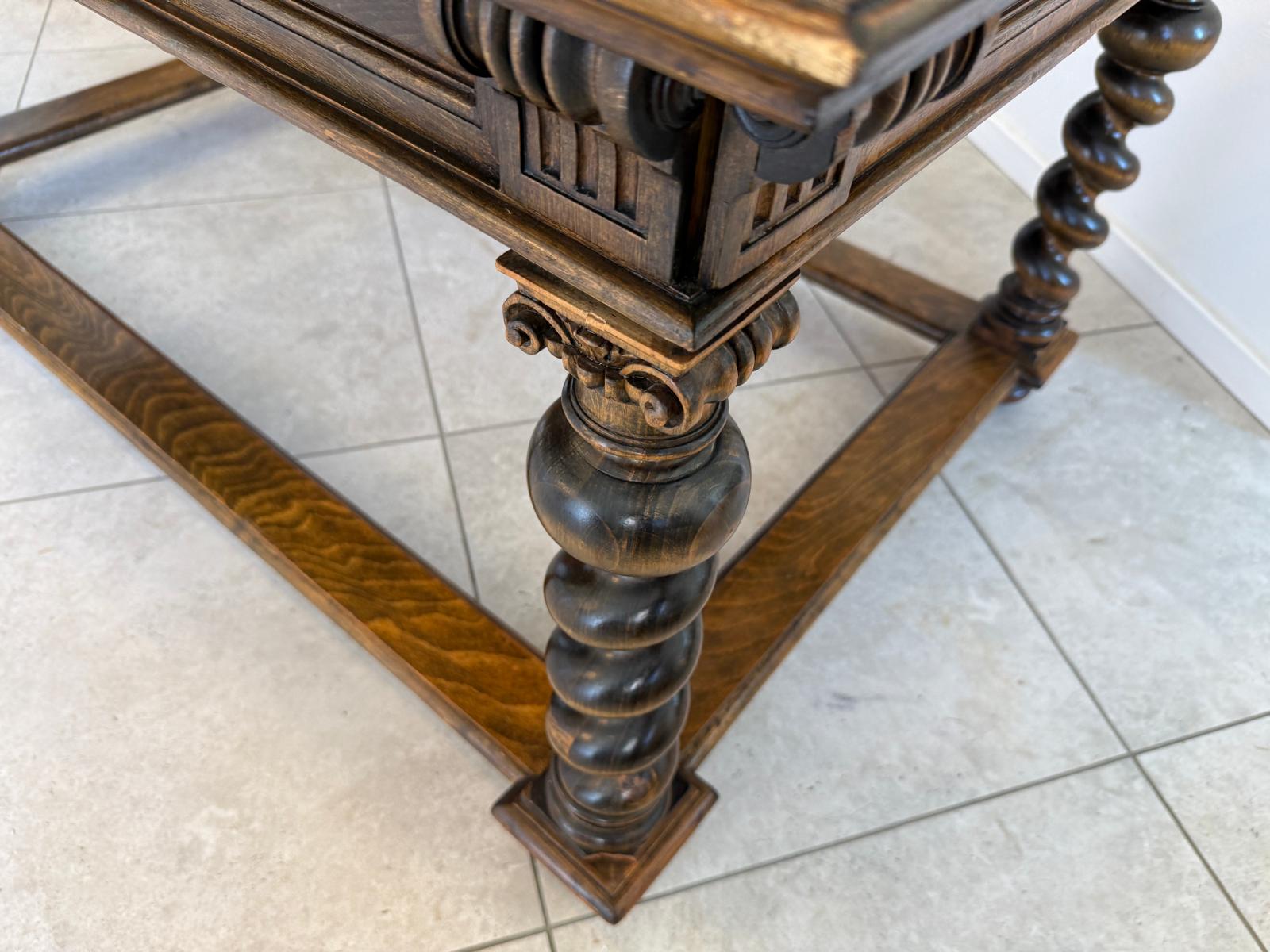 Barock Tisch Esstisch Antik Refektoriumtisch Antiquität Auszugtisch D1213