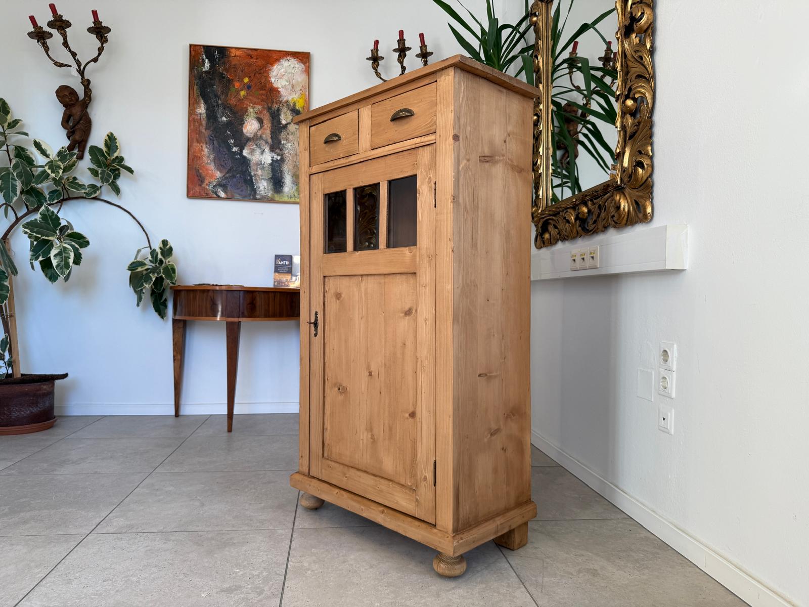 Bäuerliches Vertiko Bücherschrank Halbschrank Bauernschrank G2290