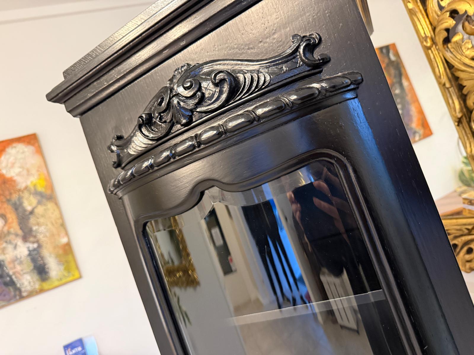 Sale Restauriertes Jugendstil Vitrine Pfeilervitrine Glasschrank Traum G2390