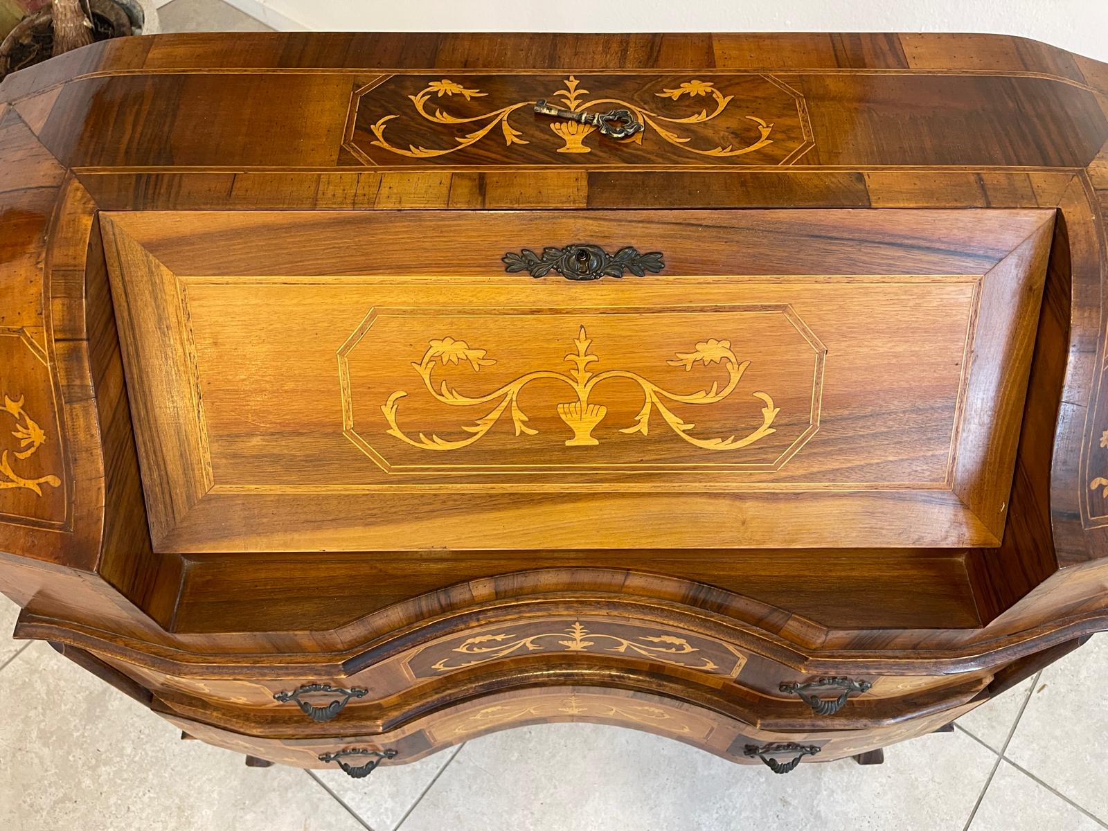 Sekretär Schreibsekretär Barockstil Marketerien G1143